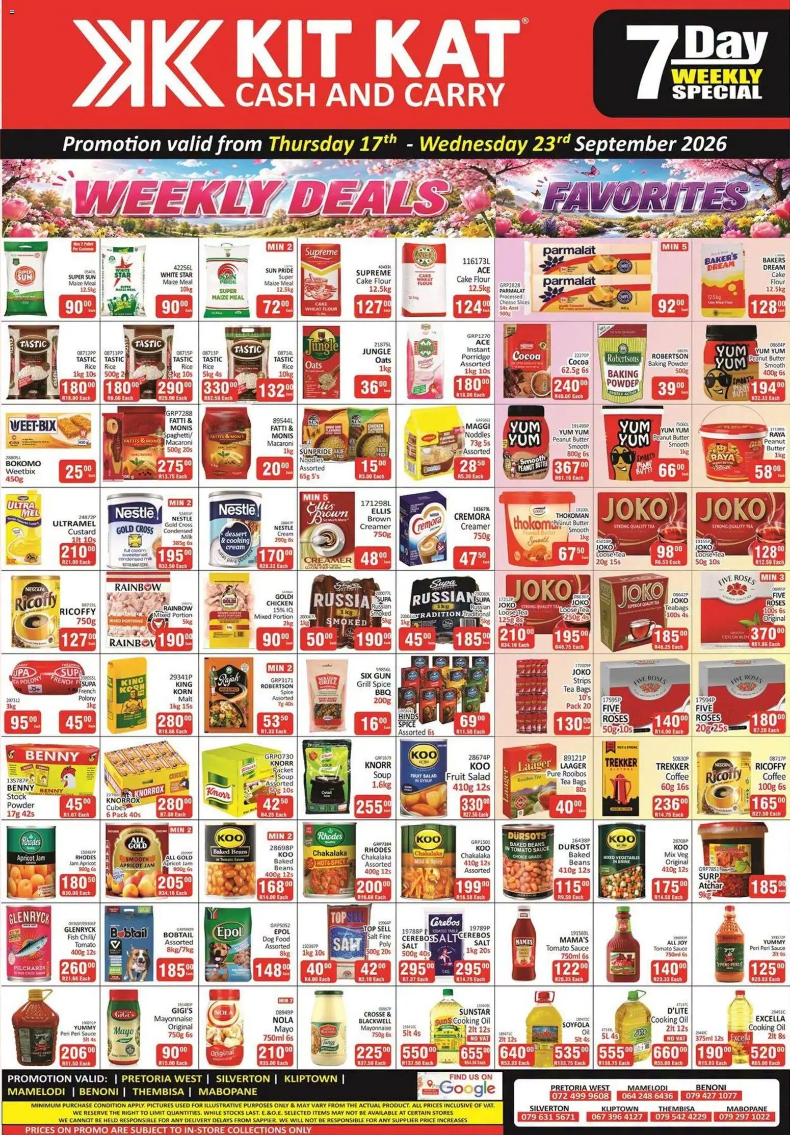 New KIT KAT Cash & Carry catalogue – valid from 17/09/2026 | Page: 1 | Products: Baked beans, Oats, Polony, Baking powder