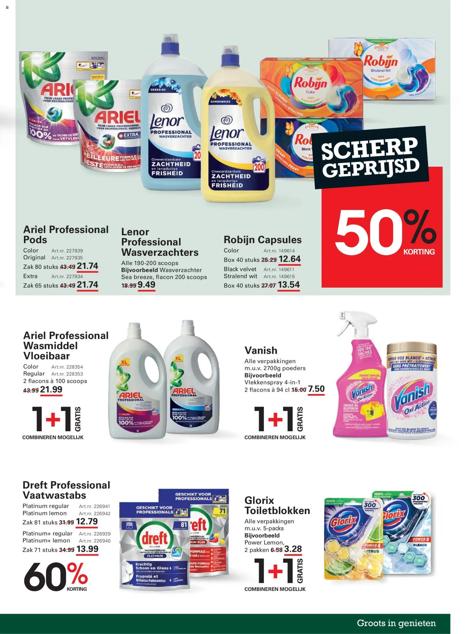 {H1} | Pagina: 69 | Producten: Wasmiddel, Capsules, Wascapsules, Zak
