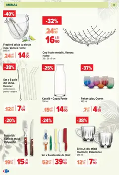 Ofertele Carrefour valabile de la 11.03.2026 | Pagină: 38 | Produse: Clește, Masă, Cuțit, Carafă