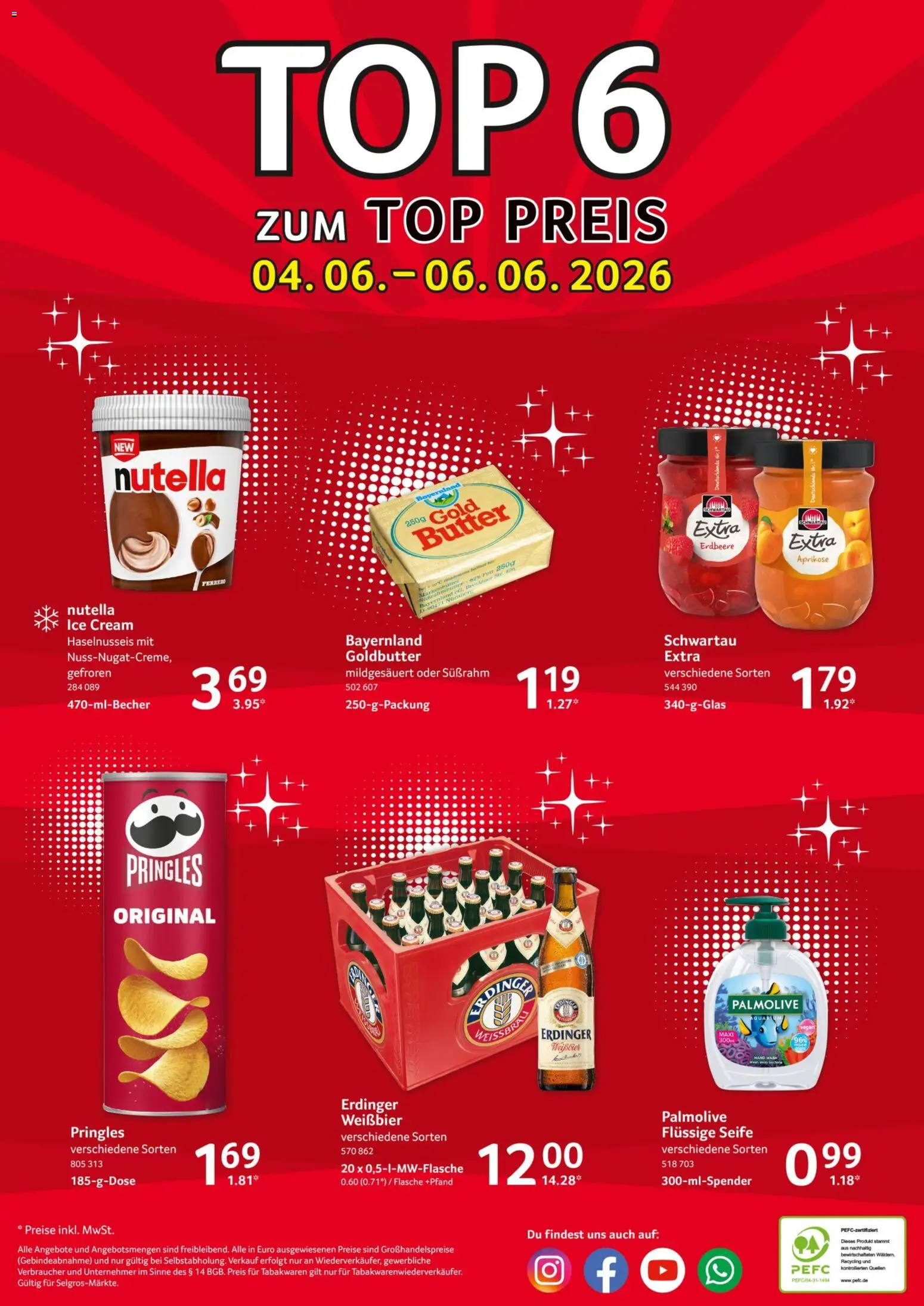 Selgros Prospekt – gültig ab 04.06.2026 | Seite: 24 | Produkte: Top, Erdinger, Nutella, Seife