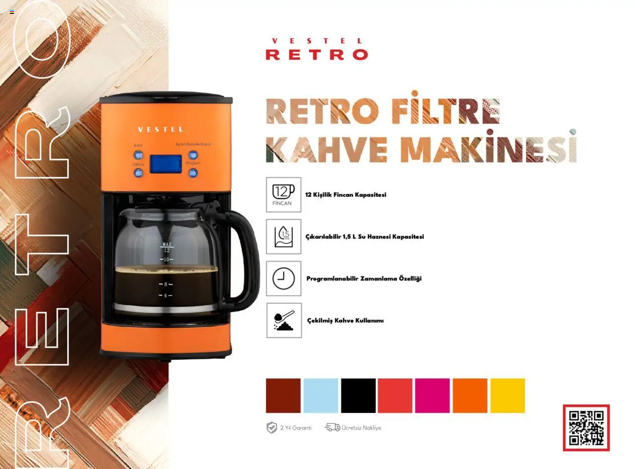 Vestel Retro Katalog - 06 Ağustos 2024 tarihinden itibaren geçerlidir | Sayfa: 22 | Ürünler: Kahve, Su, Saat, Kahve makinesi