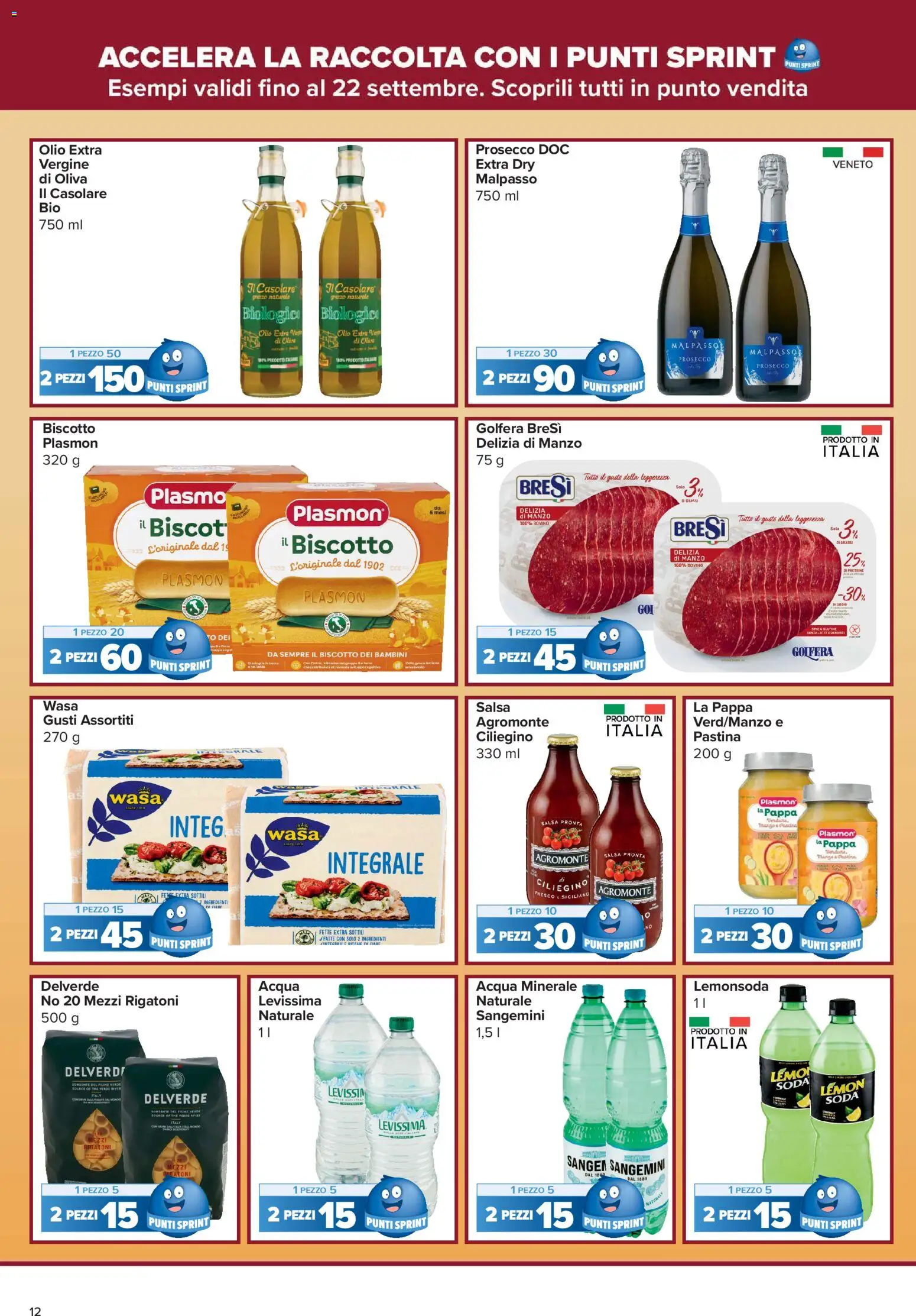 Volantino Carrefour del 10/09/2026 | Pagina: 12 | Prodotti: Bovino, Latte, Olio, Ingredienti