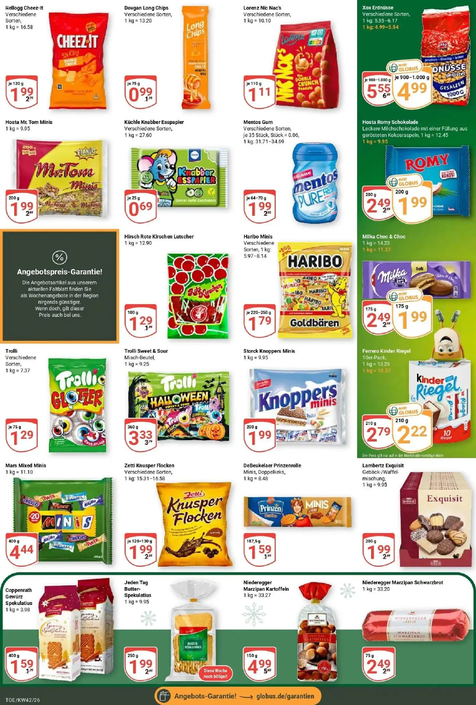 Globus Prospekt Tönisvorst (ab 12.10.2026) » Angebote online | Seite: 17 | Produkte: Kinder riegel, Snickers, Mars, Kartoffeln