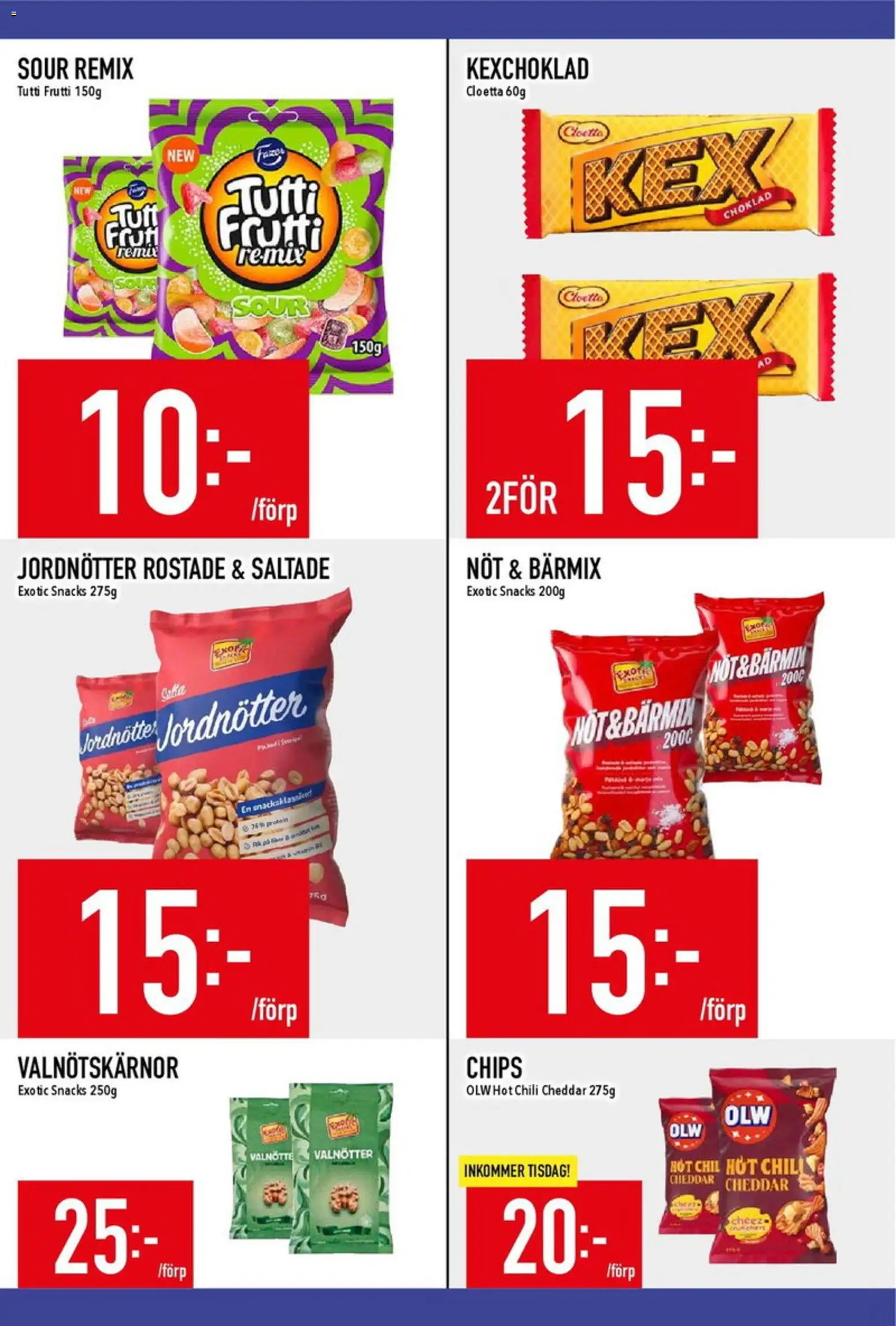 Matdax reklamblad aktuell från 19/10/2026 | Sida: 19 | Produkter: Chips, Chili, Snacks, Protein