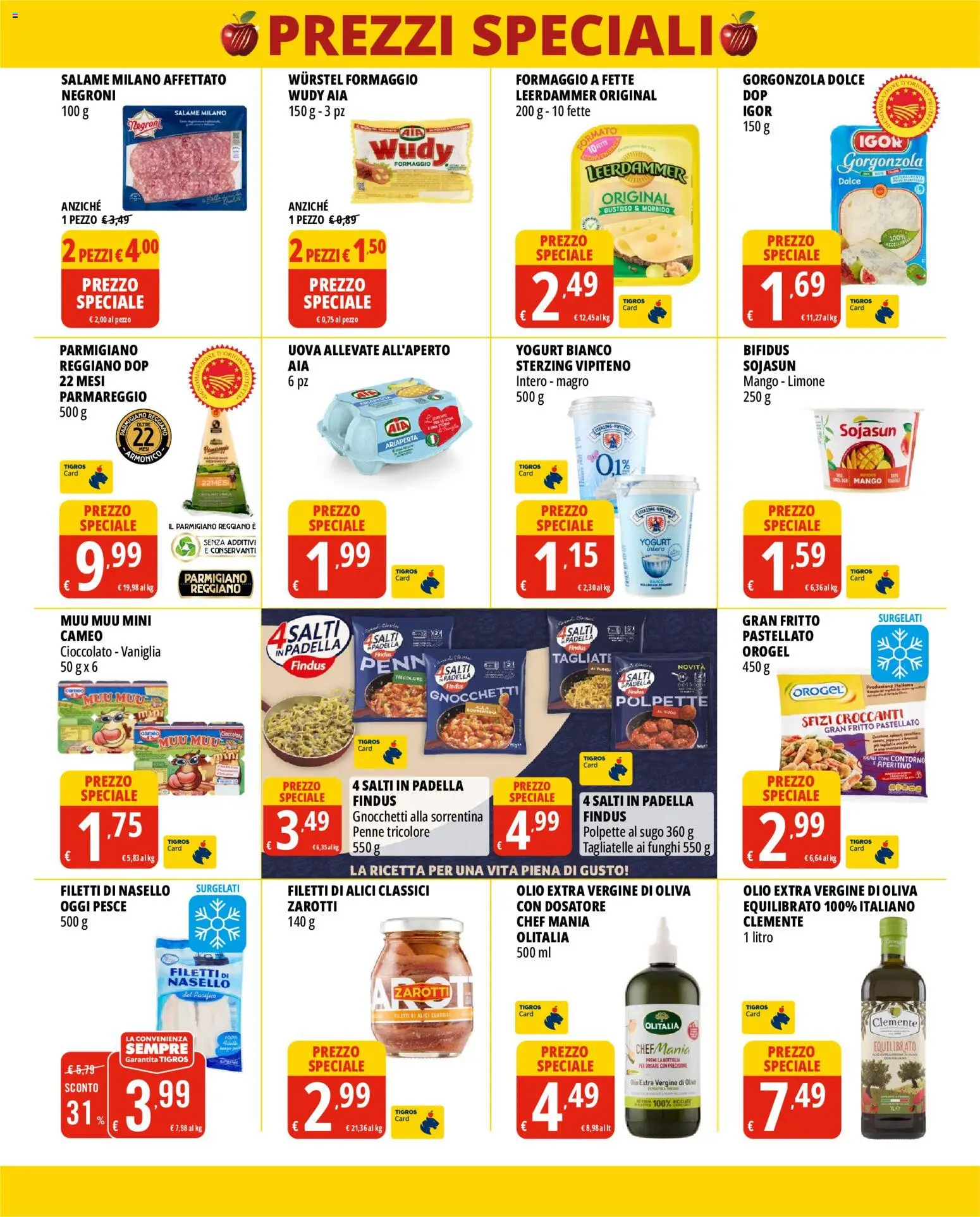 Volantino Tigros del 15/07/2026 | Pagina: 2 | Prodotti: Cioccolato, Salame, Formaggio, Aperitivo