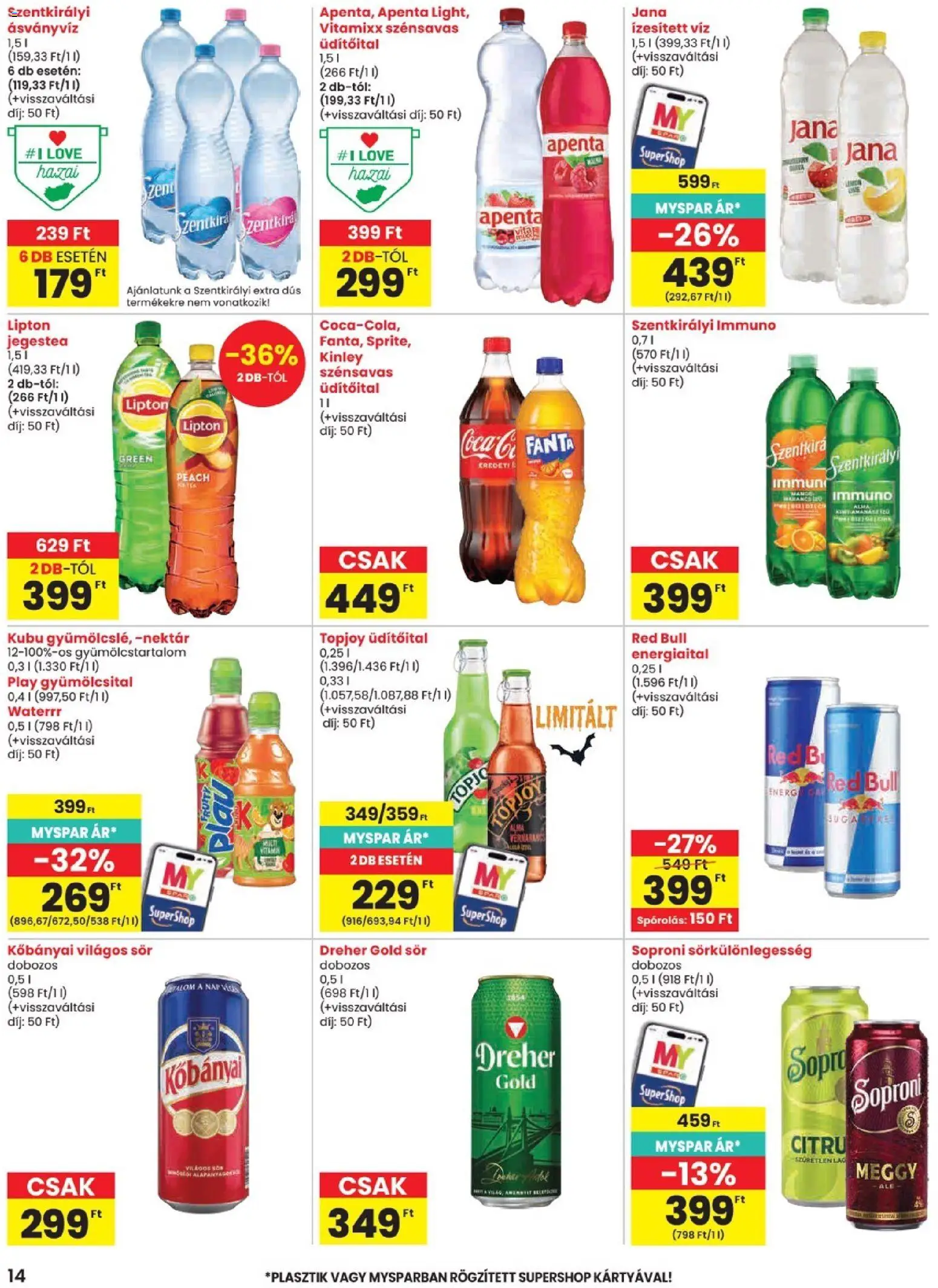 Spar akciós ujság - amely érvényes a következő dátumtól: 2026.10.22. | Oldal: 14