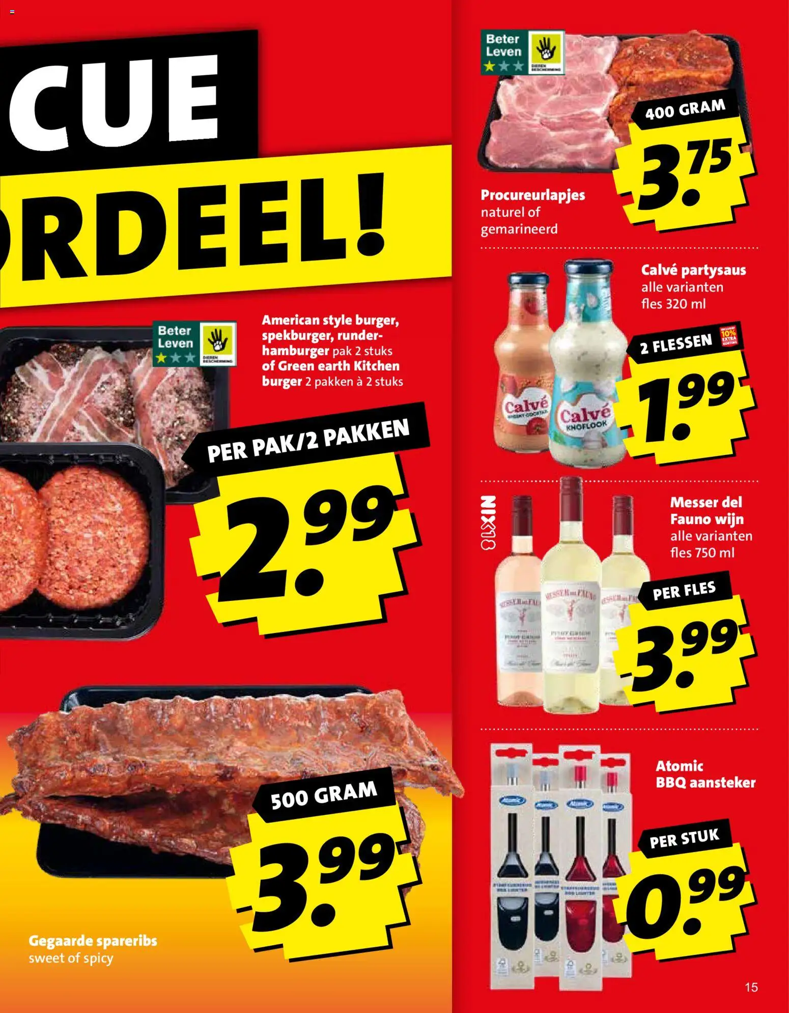 {H1} | Pagina: 15 | Producten: Wijn, Fles, Hamburger, Knoflook