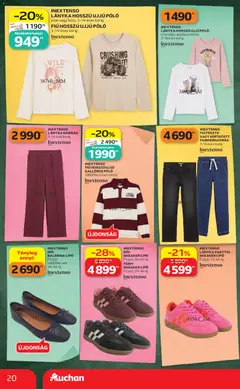 Auchan Iskolakezdés ajánlatok - amely érvényes a következő dátumtól: 2026.08.06. | Oldal: 20 | Termékek: Balerina cipő, Farmernadrág, Nadrág