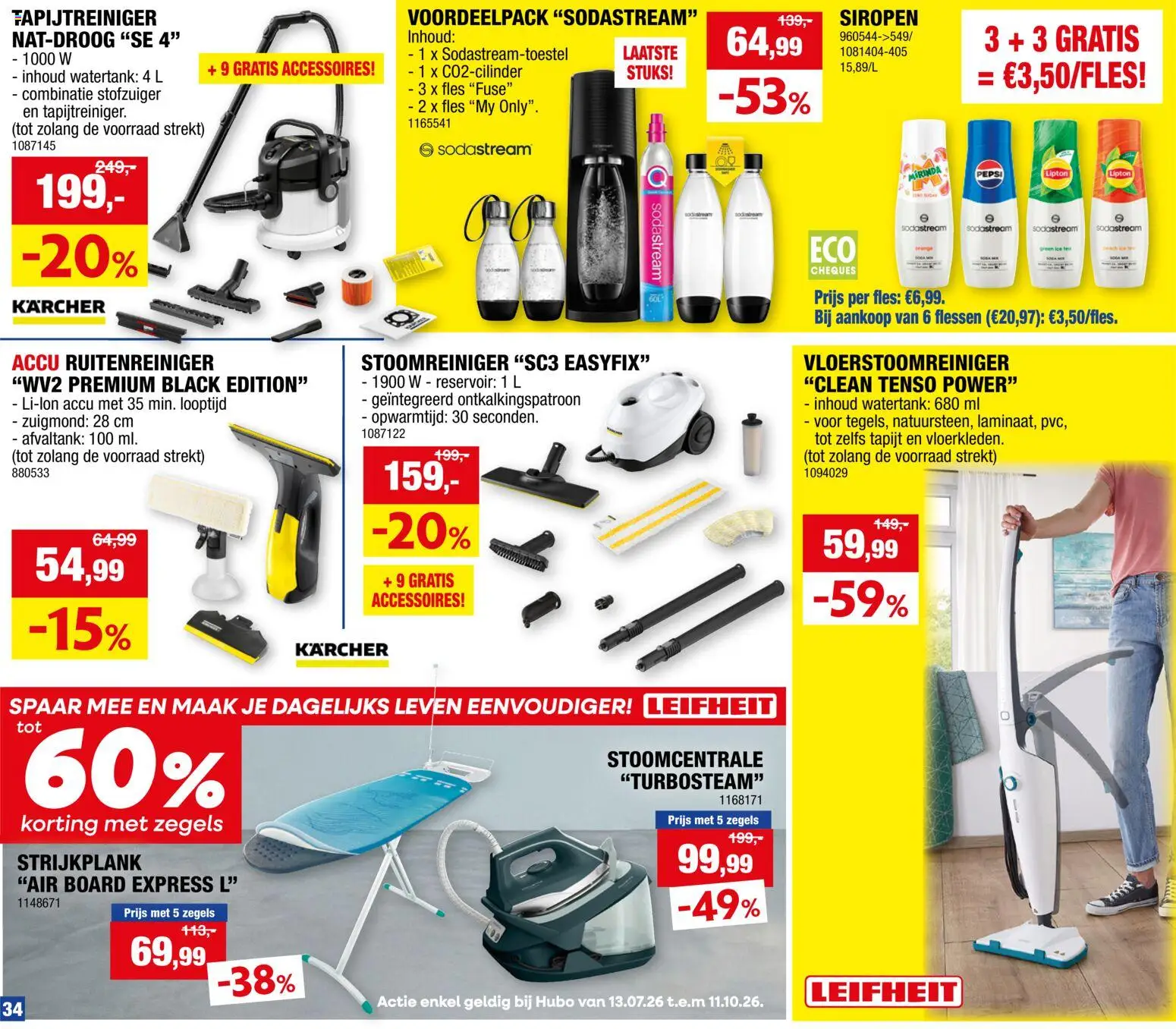 {H1} | Pagina: 34 | Producten: Fles, Ruitenreiniger, Stofzuiger, Strijkplank
