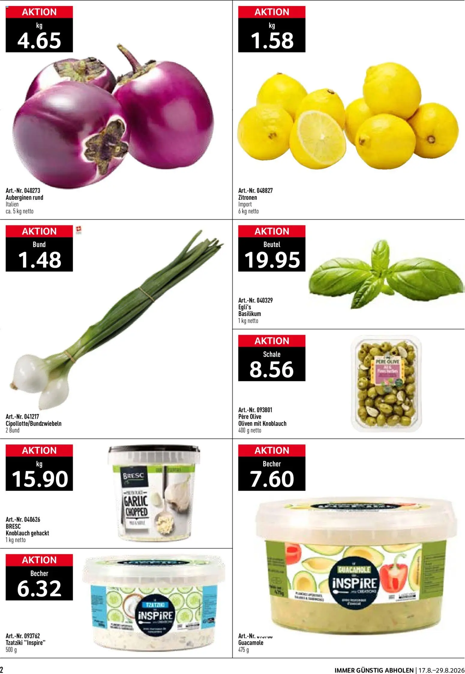 Prodega aktionen Ciao Hola Ola – gültig ab 17.08.2026 | Seite: 2 | Produkte: Zitronen, Guacamole, Knoblauch