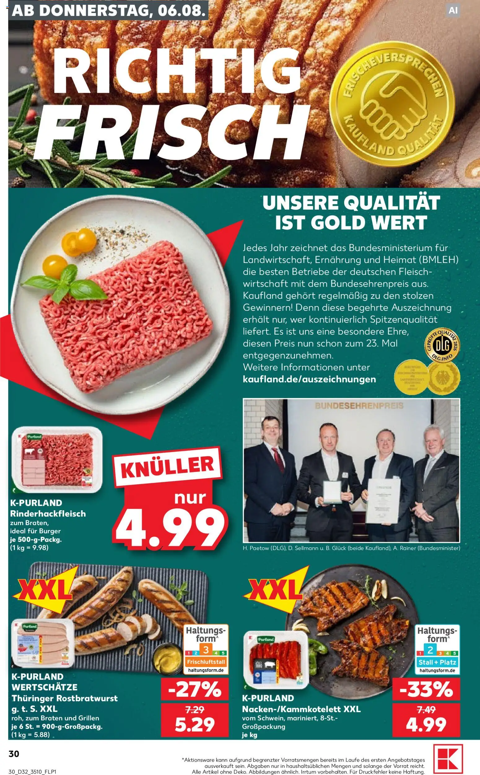Kaufland Prospekt Zeitz – gültig ab 06.08.2026 | Seite: 30 | Produkte: Burger, Fleisch