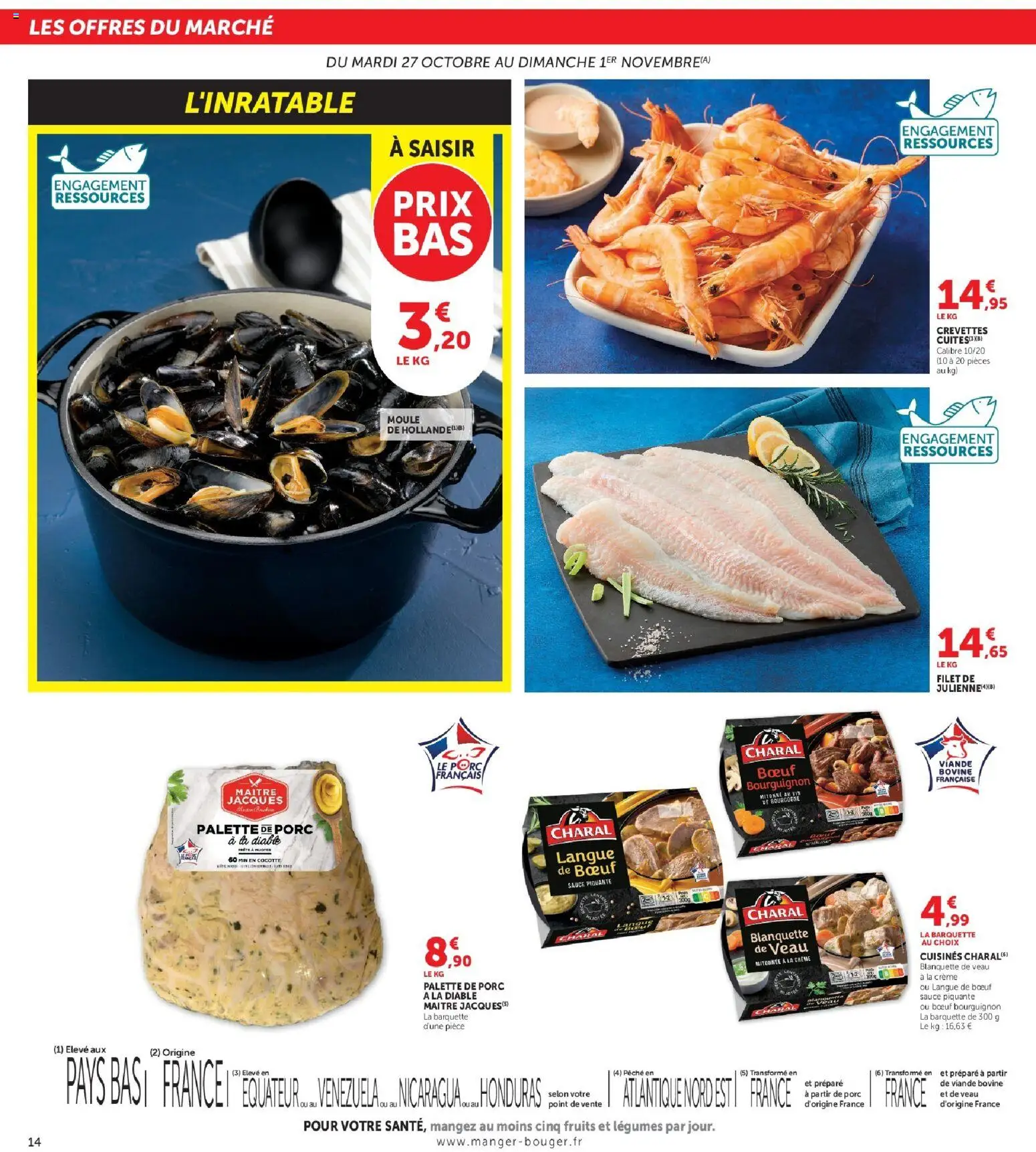 {H1} | Page: 14 | Produits: Pêche, Crevettes, Diable, Langue de bœuf