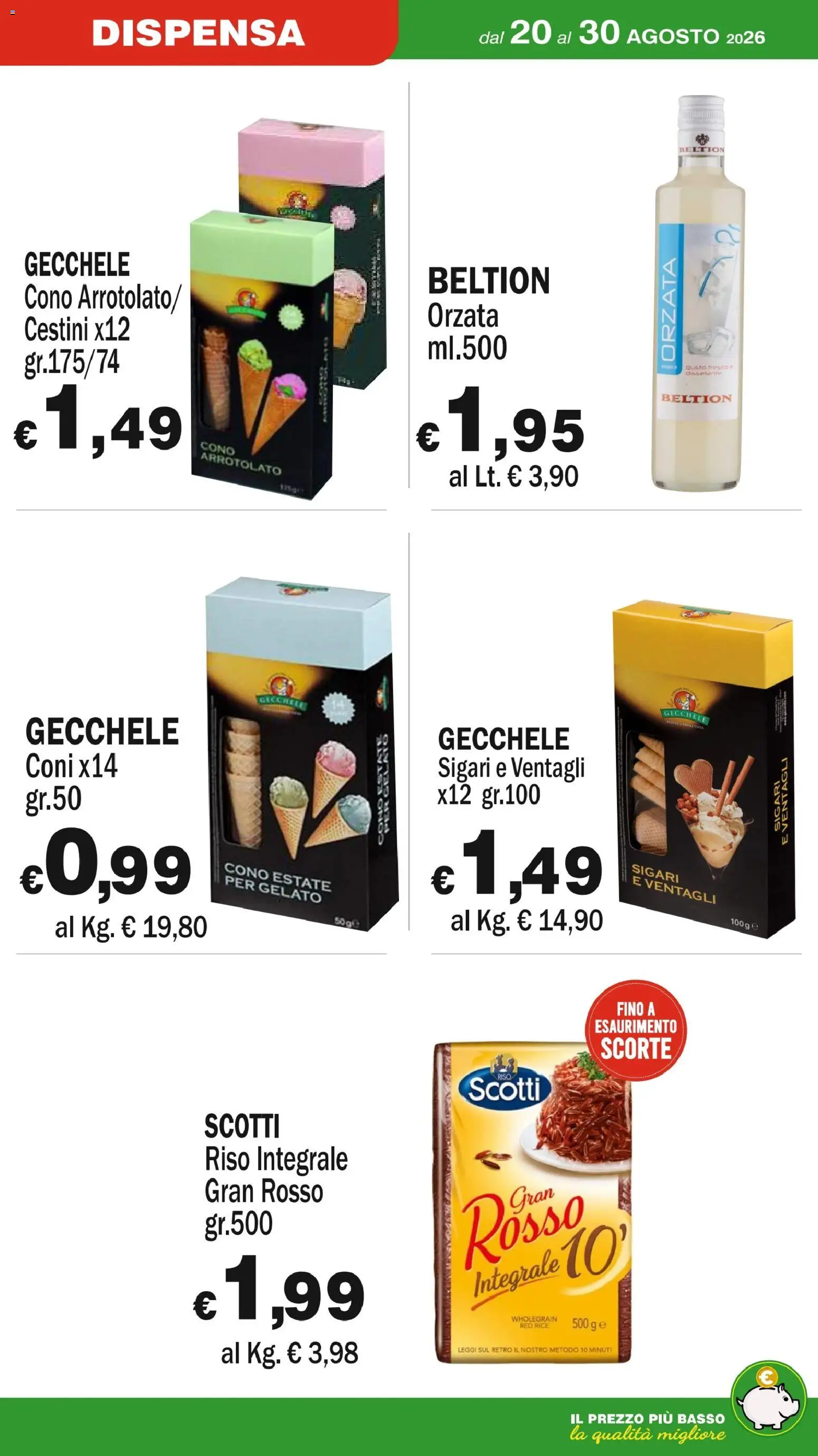 Volantino Primo Prezzo del 20/08/2026 | Pagina: 18 | Prodotti: Riso, Gelato, Basso, Riso integrale