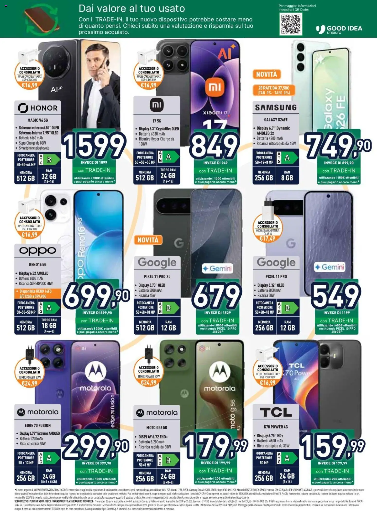 Volantino Unieuro del 07/09/2026 | Pagina: 19 | Prodotti: Schermo, Sale, Fotocamera, Samsung