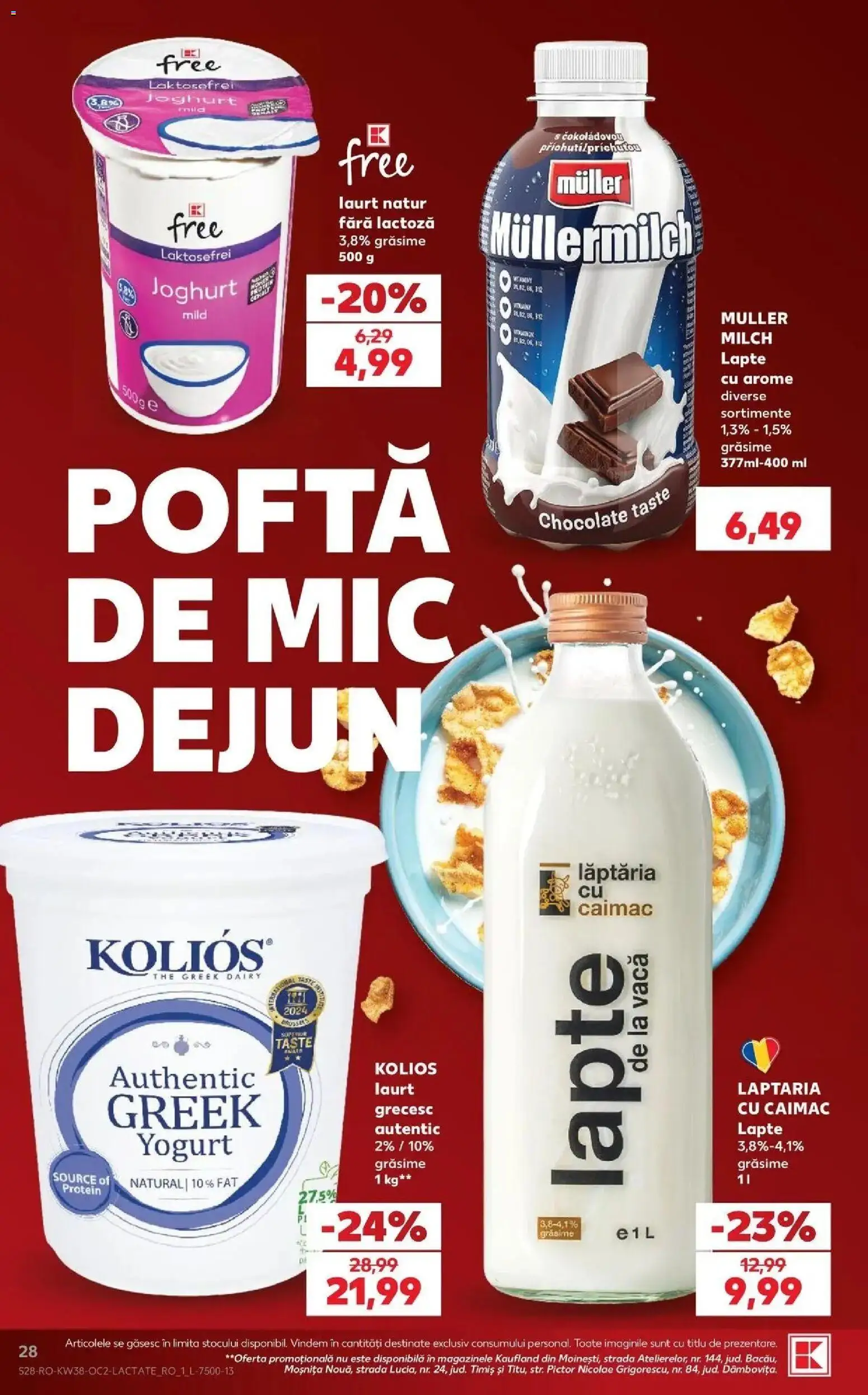 Kaufland Viseu de Sus 16.09.2026 - Revista si Oferta | Pagină: 28 | Produse: Lapte