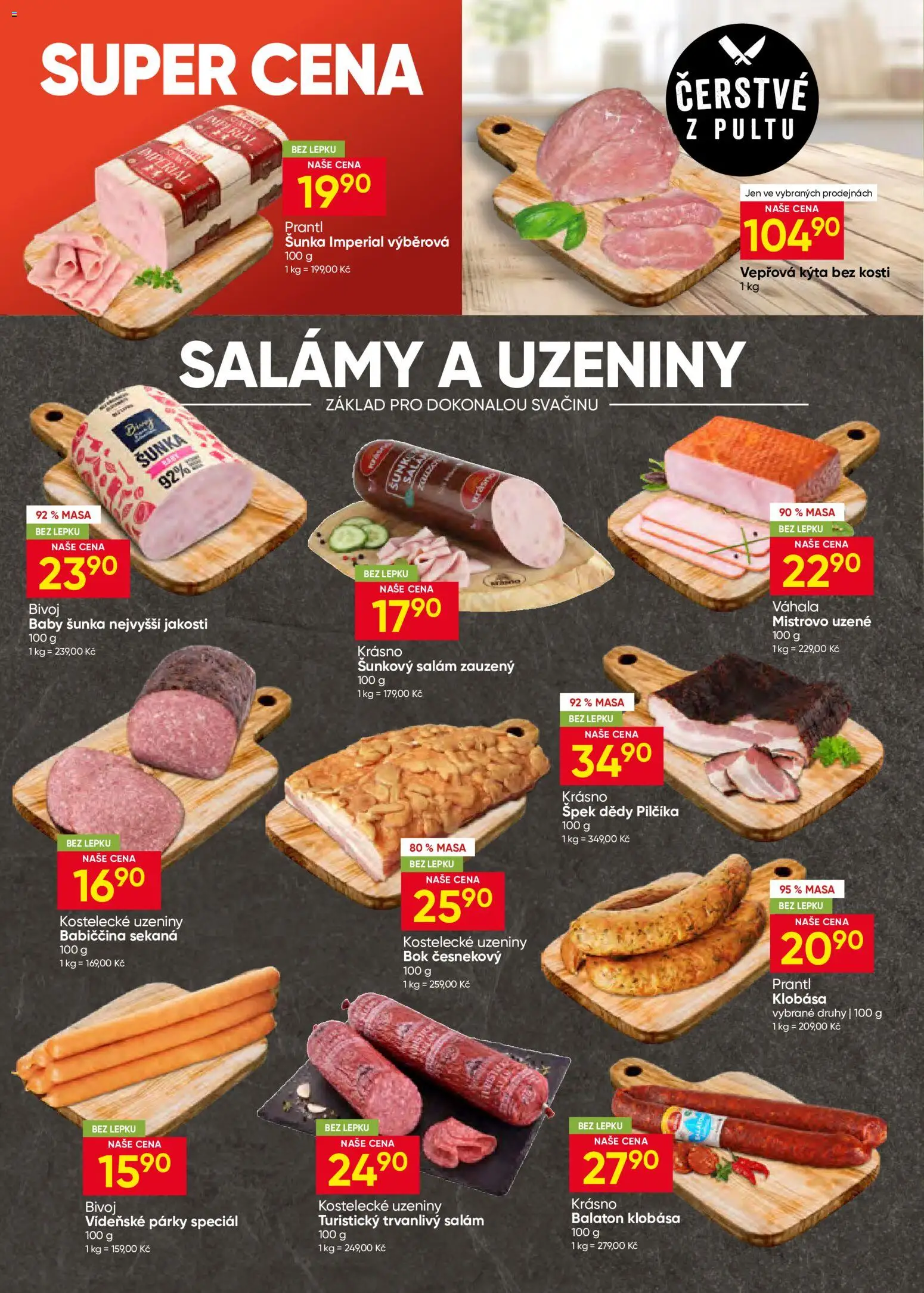 Hruška leták od 24.06.2026 | Strana: 2 | Produkty: Vídeňské párky, Párky, Sekaná, Kýta bez kosti