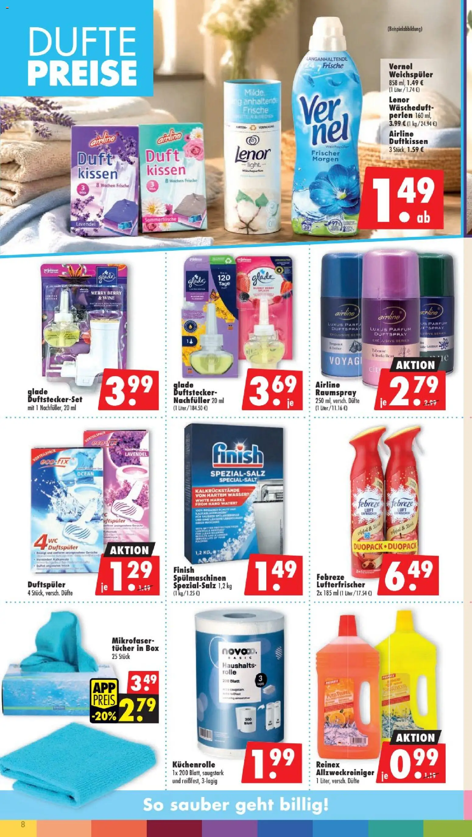Mäc Geiz Prospekt – gültig ab 31.08.2026 | Seite: 8 | Produkte: Lenor, Box, Duft, Wasser