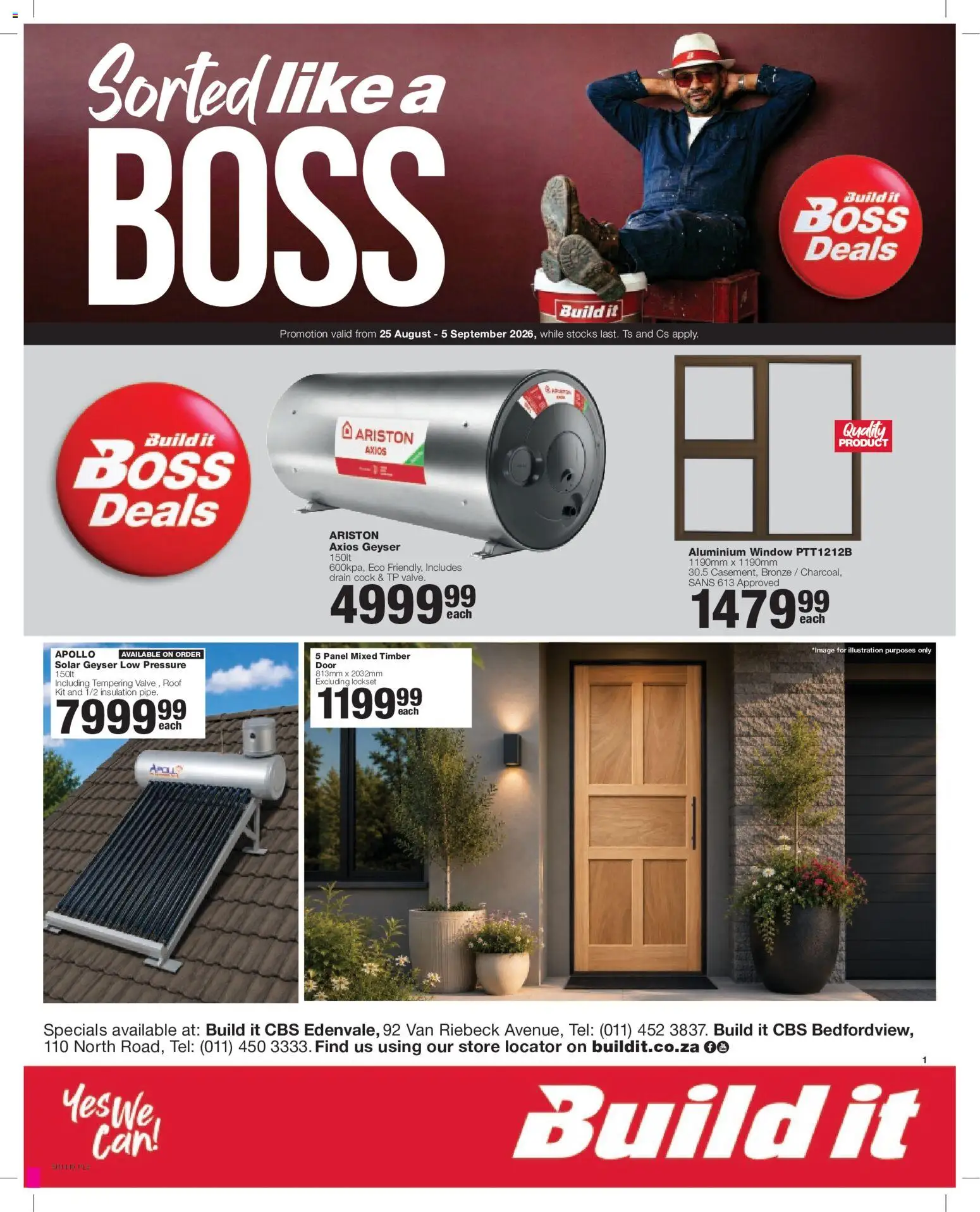 New Build It catalogue – valid from 25/08/2026 | Page: 1 | Products: Geyser