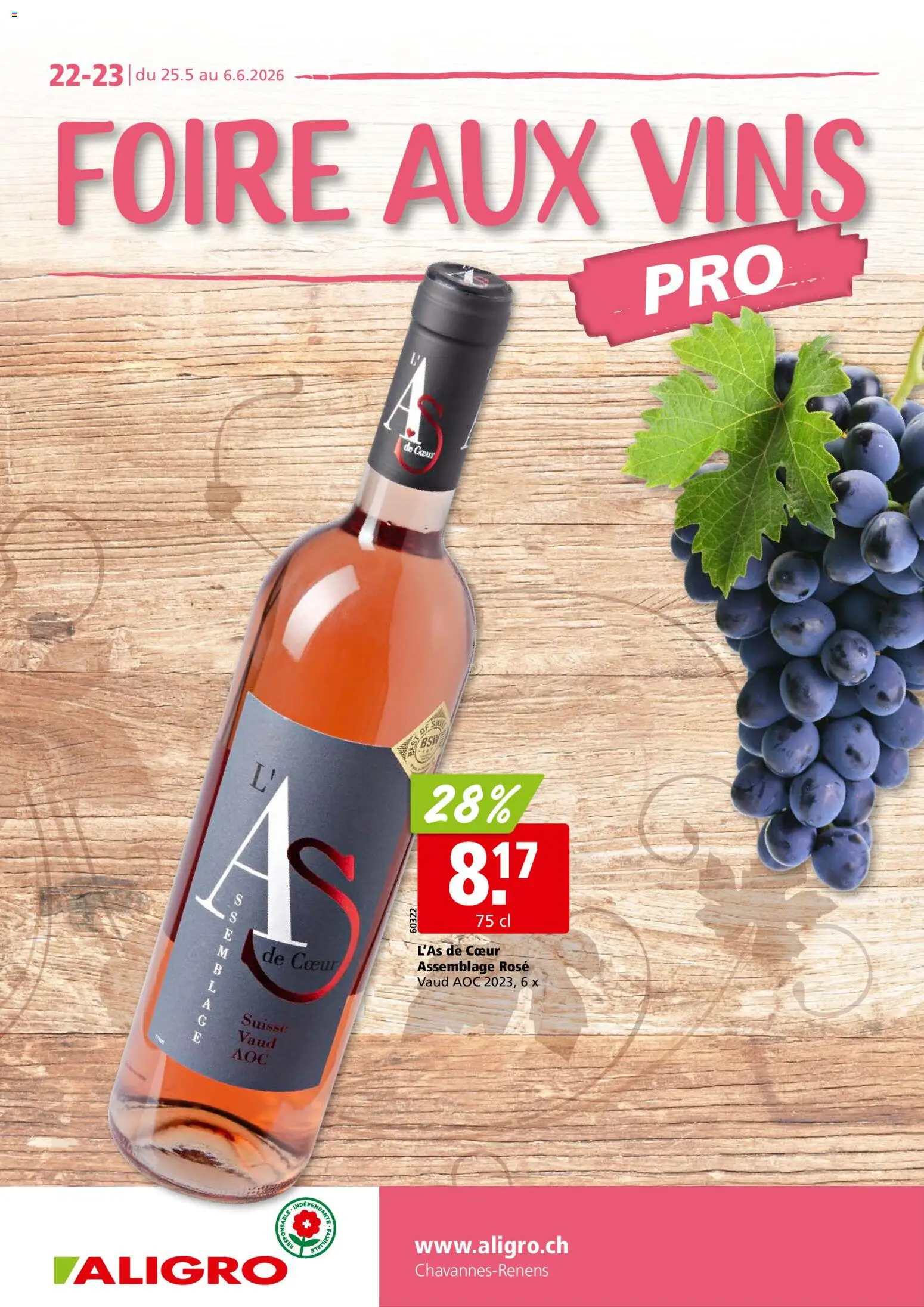 Aligro aktionen Weinfestival Chavannes – gültig ab 25.05.2026 | Seite: 1