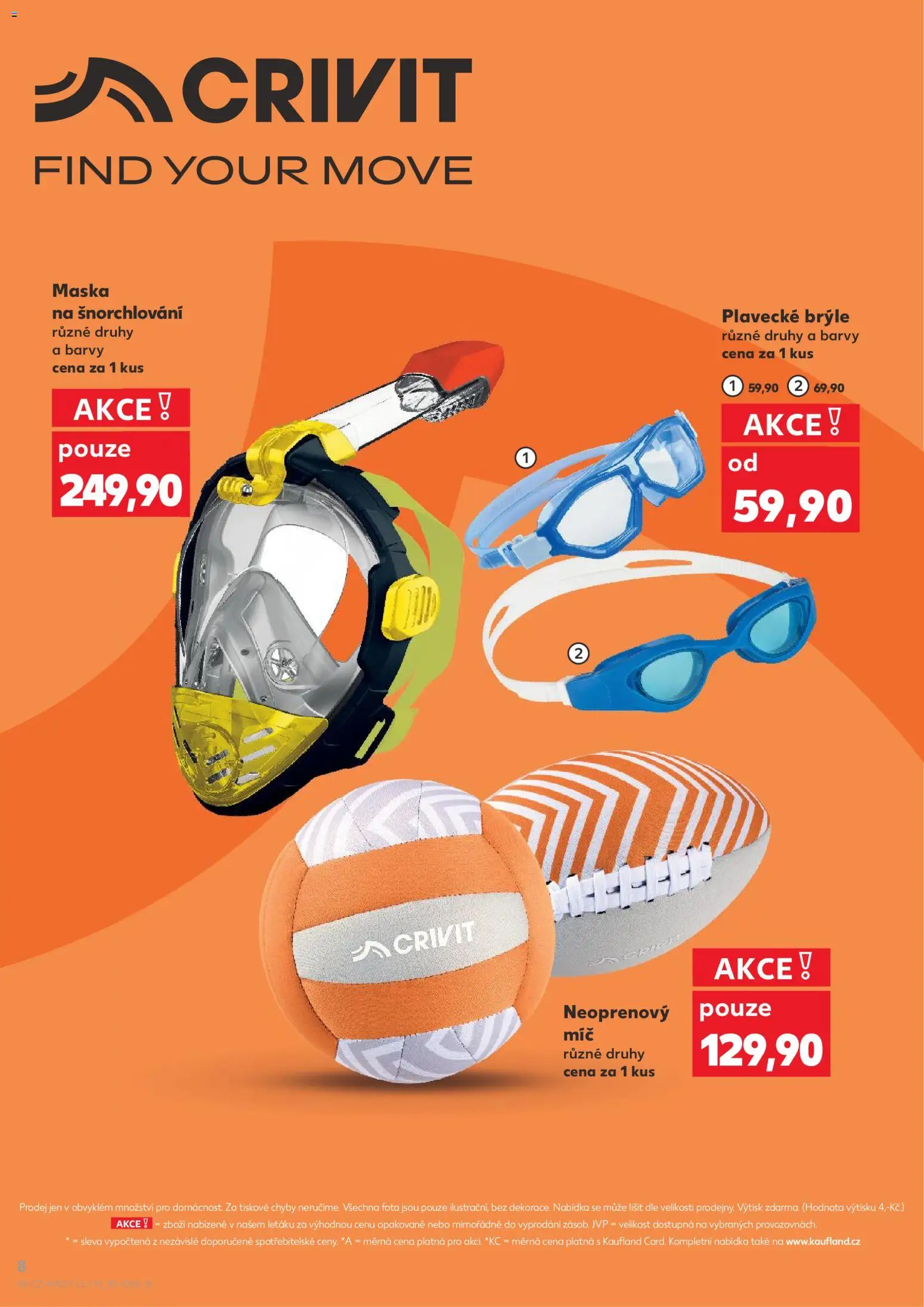 Kaufland leták - Plzeň od 01.07.2026 | Strana: 8 | Produkty: Brýle, Plavecké brýle, Barvy, Maska