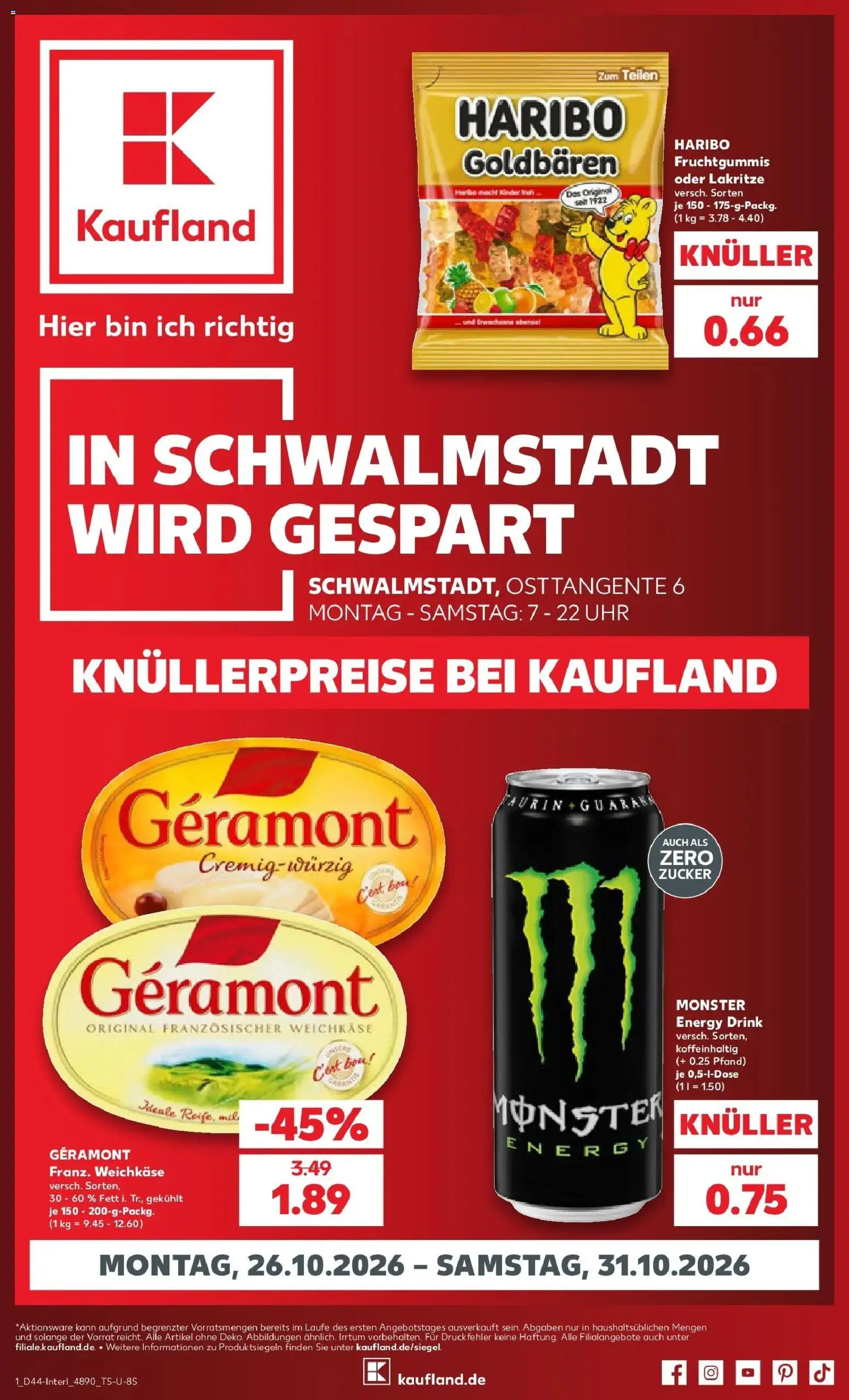 Prospekt Kaufland ab 26.10.2026 » Angebote Online zum Blättern | Seite: 5 | Produkte: Haribo, Energy, Monster, Zucker