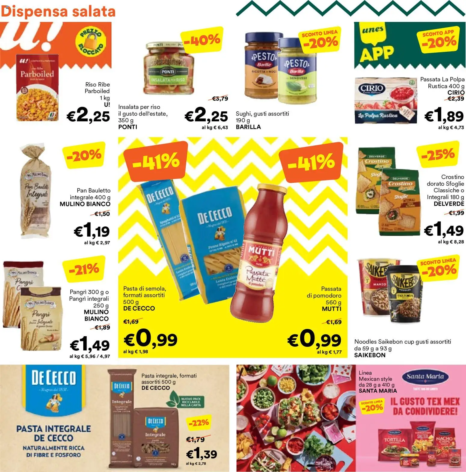Volantino Unes del 03.06.2026 | Pagina: 12 | Prodotti: Riso, Insalata, Pasta, Ricotta