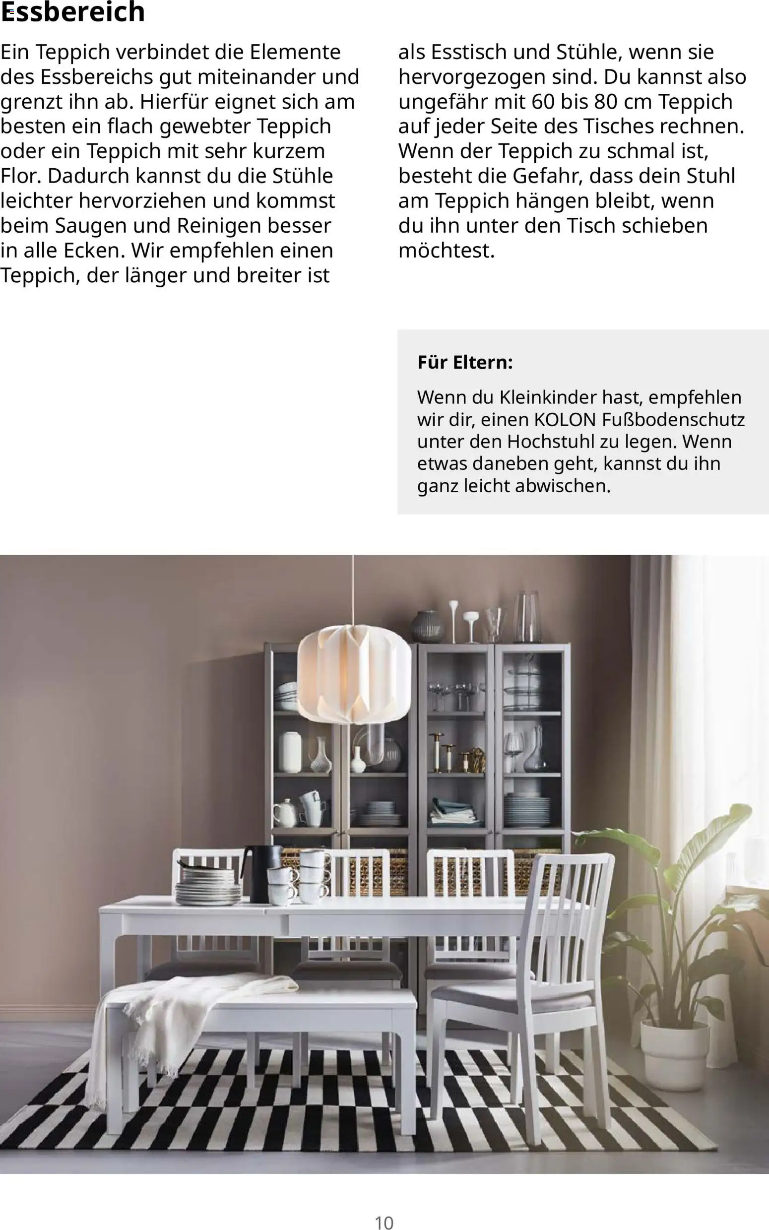 Ikea Teppichlösungen – gültig ab 16.09.2026 | Seite: 10 | Produkte: Esstisch, Tisch, Stuhl, Teppich