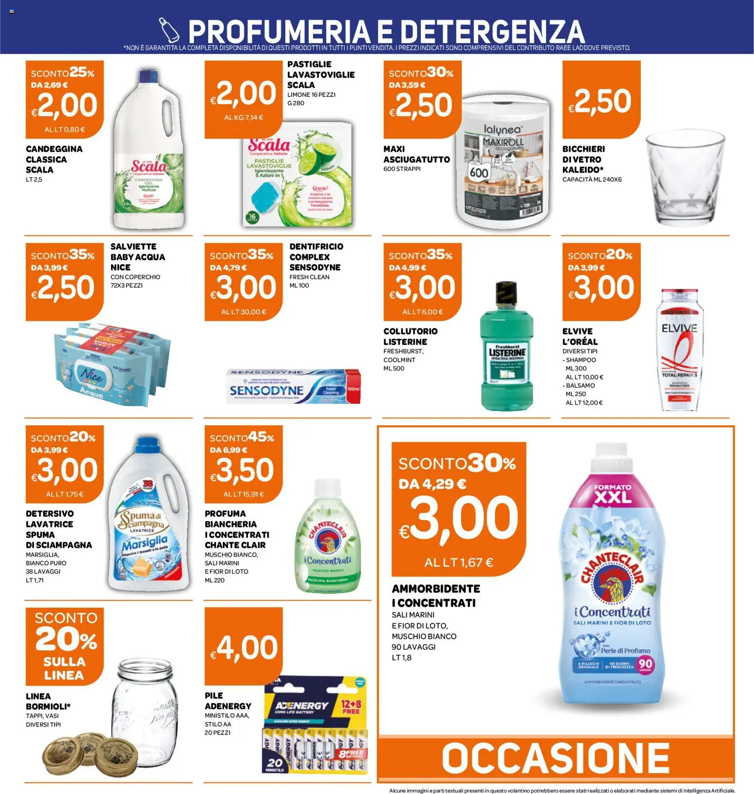 Volantino Ekom del 25/08/2026 | Pagina: 11 | Prodotti: Pile, Shampoo, Loto, Scala