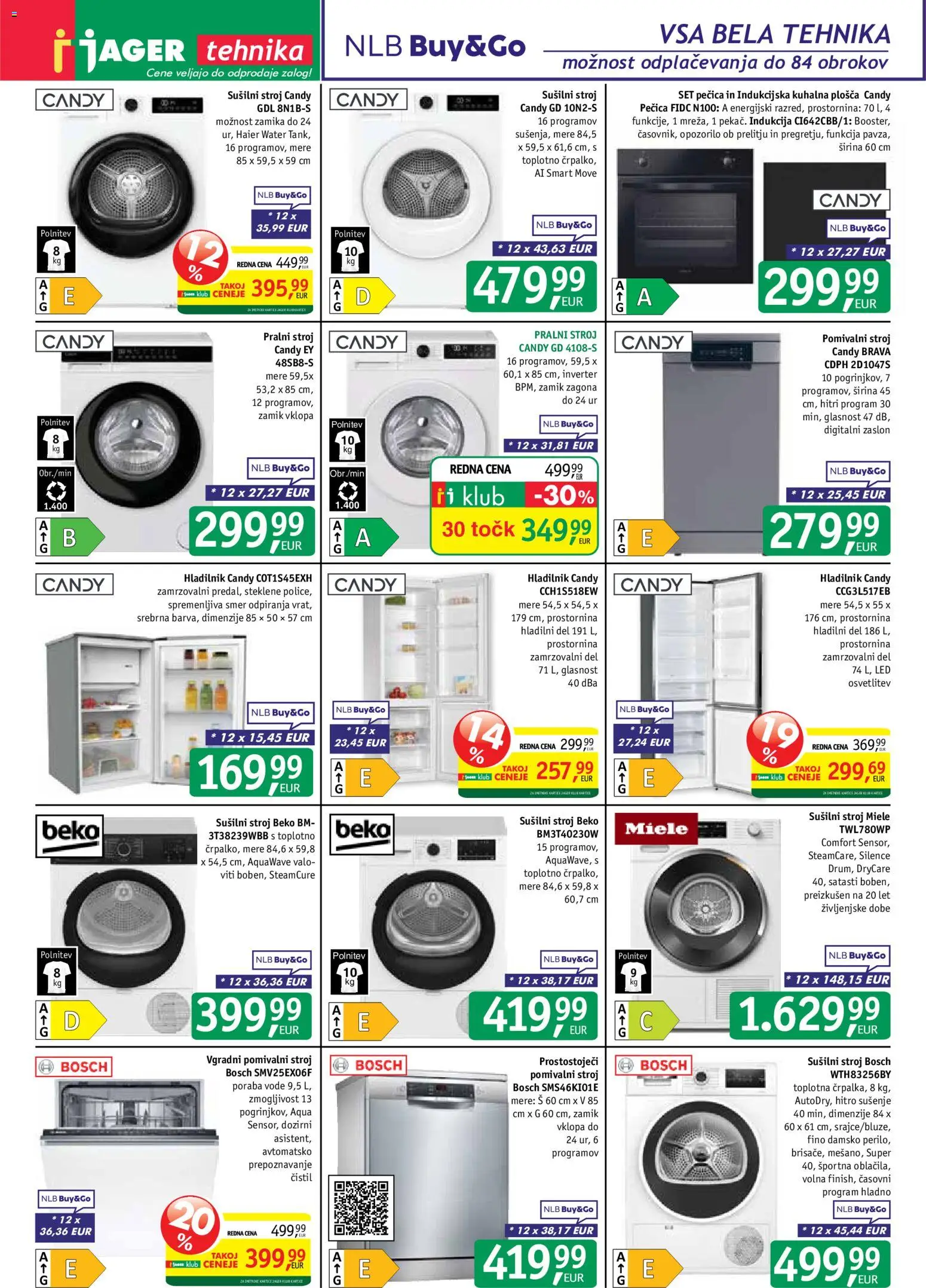 Novi Jager katalog ponudbe – veljaven od 14.10.2026 | Stran: 12 | Izdelki: Hladilnik, Susilni stroj, Pomivalni stroj, Vgradni pomivalni stroj