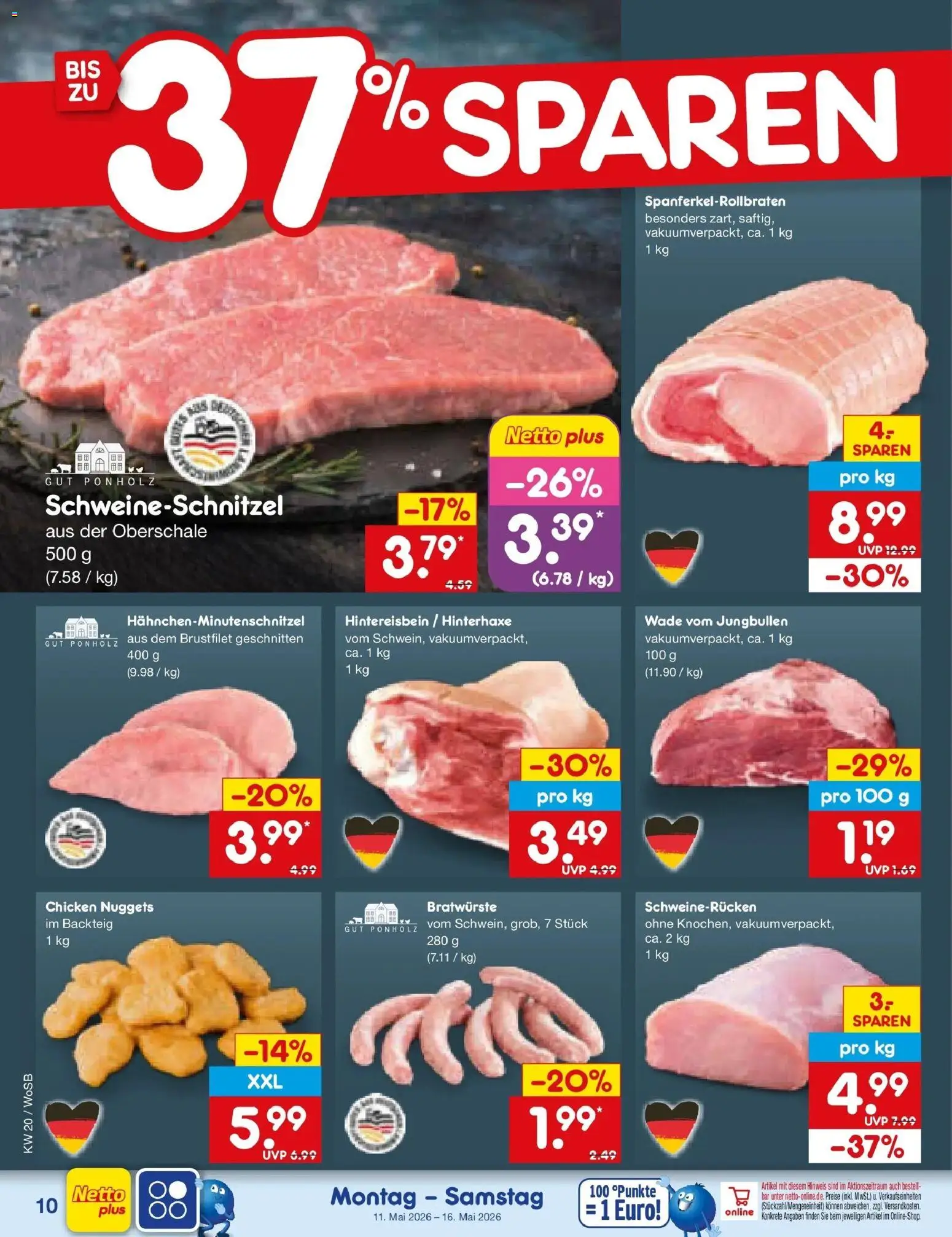 Netto Marken-Discount Prospekt Mannheim	 – gültig ab 10.05.2026 | Seite: 11 | Produkte: Schweinerucken