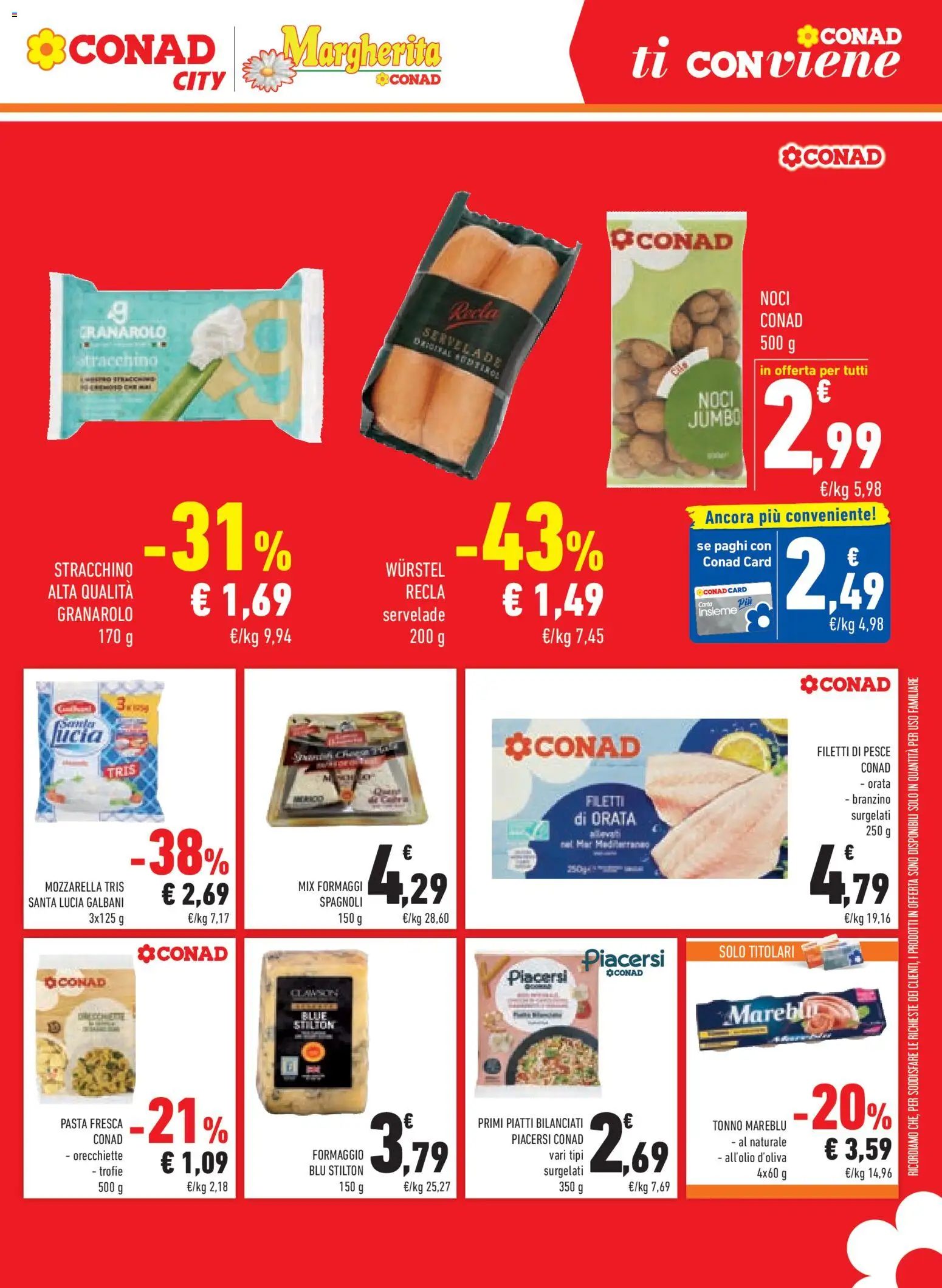 Volantino Conad del 23/09/2026 | Pagina: 11 | Prodotti: Pesce, Orata, Formaggio blu, Wurstel