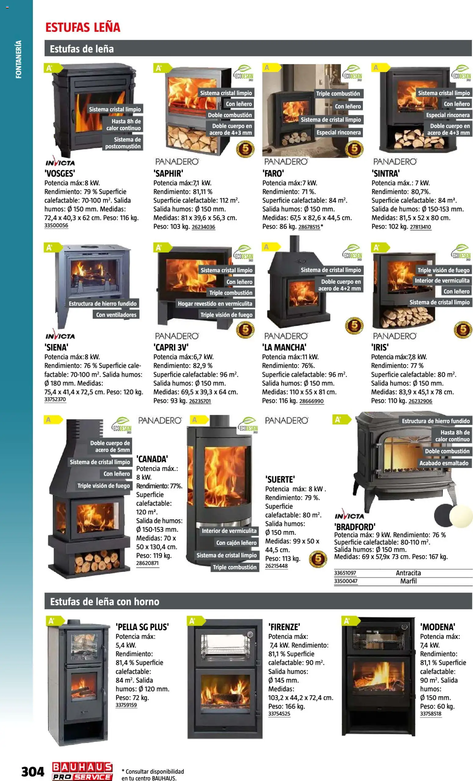 Bauhaus ProService │ válido desde el 11/05/2026 | Página: 304 | Productos: Horno, Peso, Leña