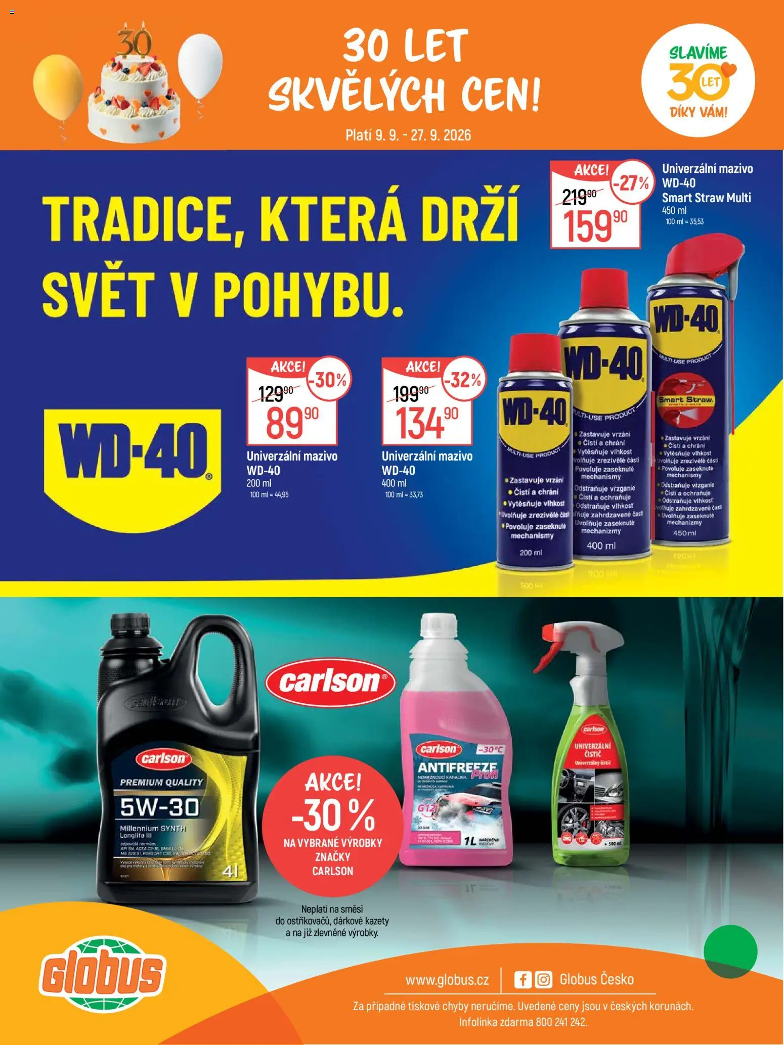 Globus leták - Pomáháme 30 let od 09.09.2026 | Strana: 29 | Produkty: Globus