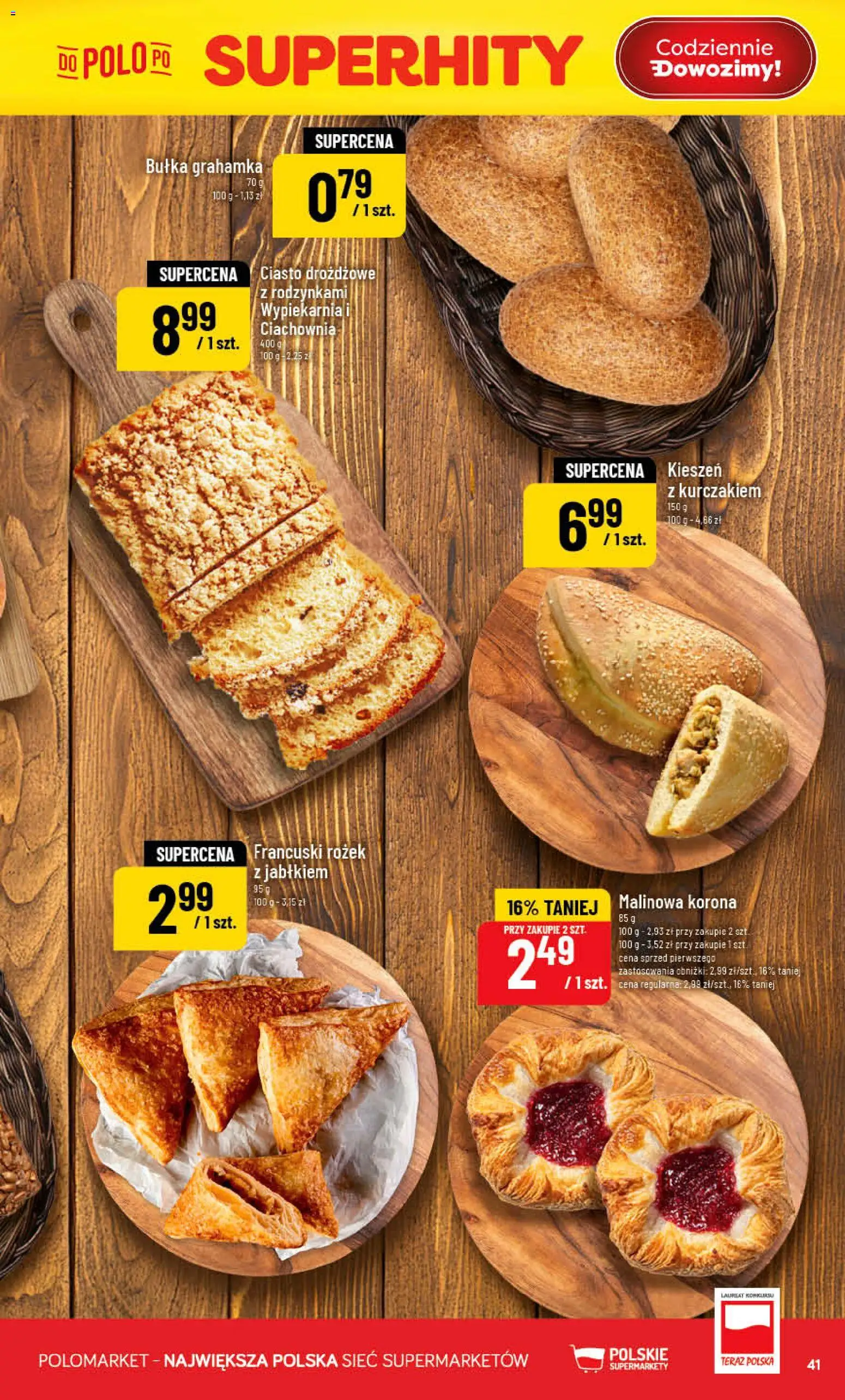 POLOmarket gazetka od 06.05.2026 | Strona: 41 | Produkty: Ciasto drożdżowe, Ciasto, Bułka