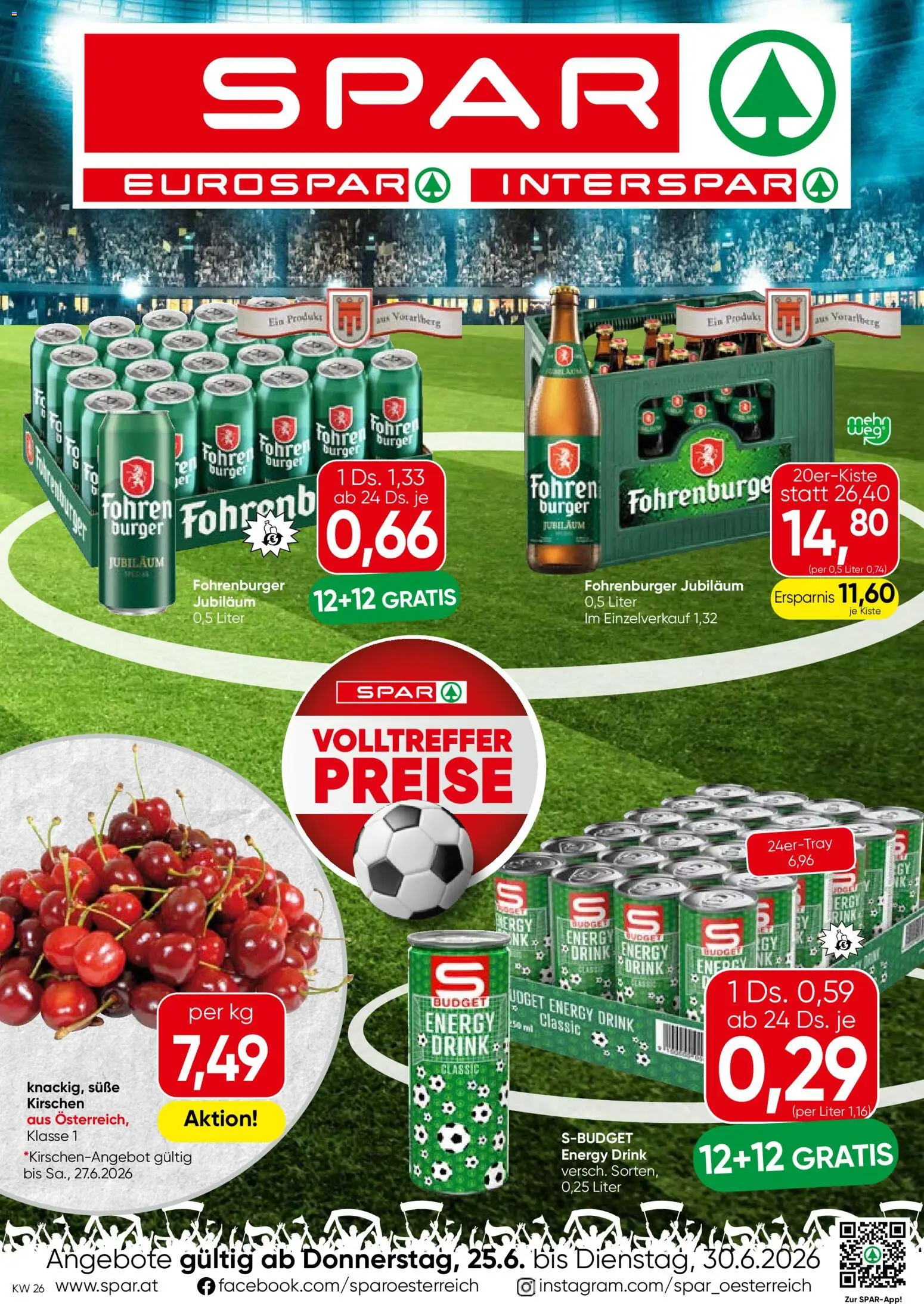 Spar Flugblatt - Vorarlberg gültig ab 25.06.2026 | Seite: 1