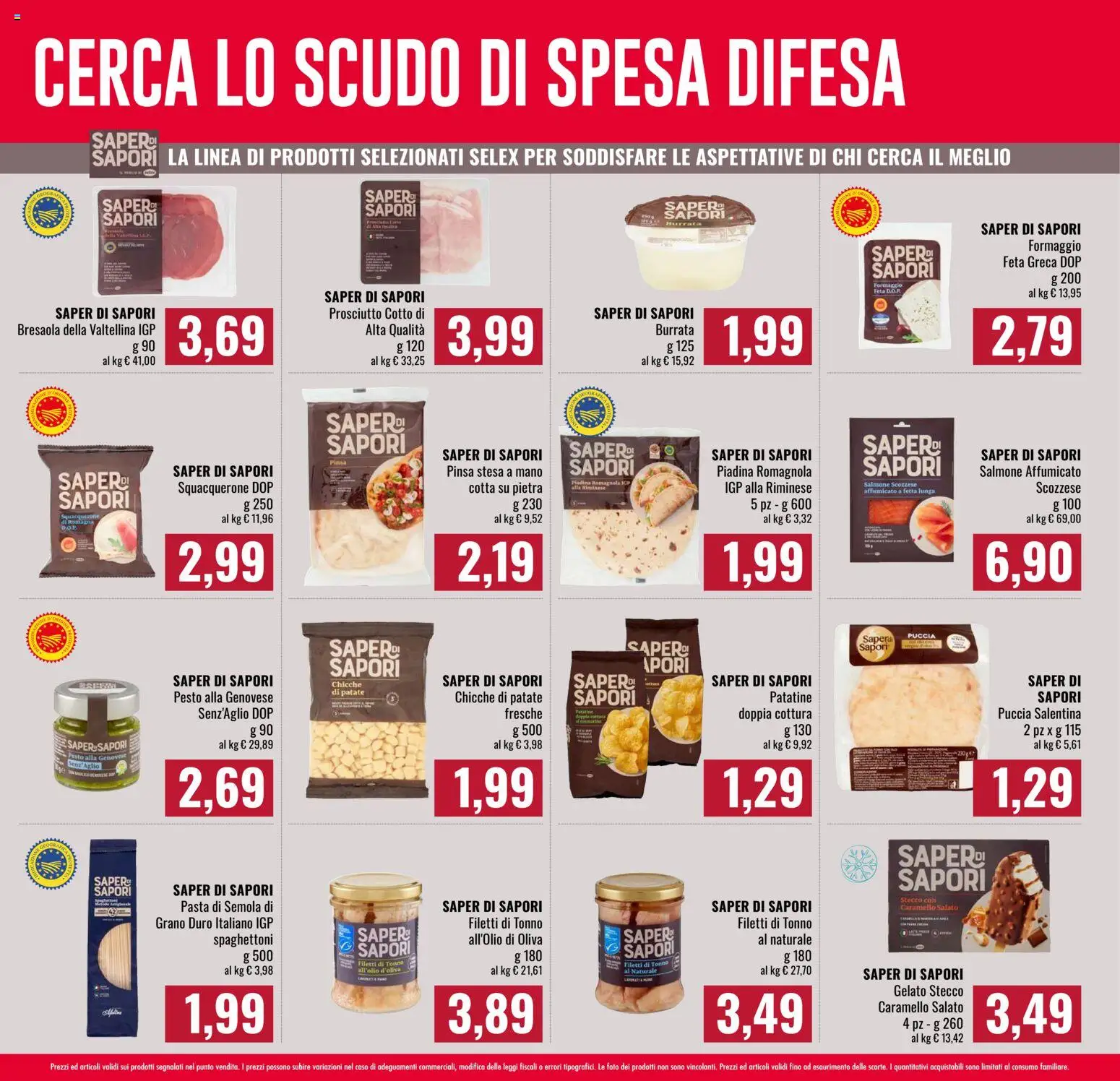 Volantino Famila del 26.02.2026 | Pagina: 8 | Prodotti: Salmone affumicato, Gelato, Patate, Tonno al naturale