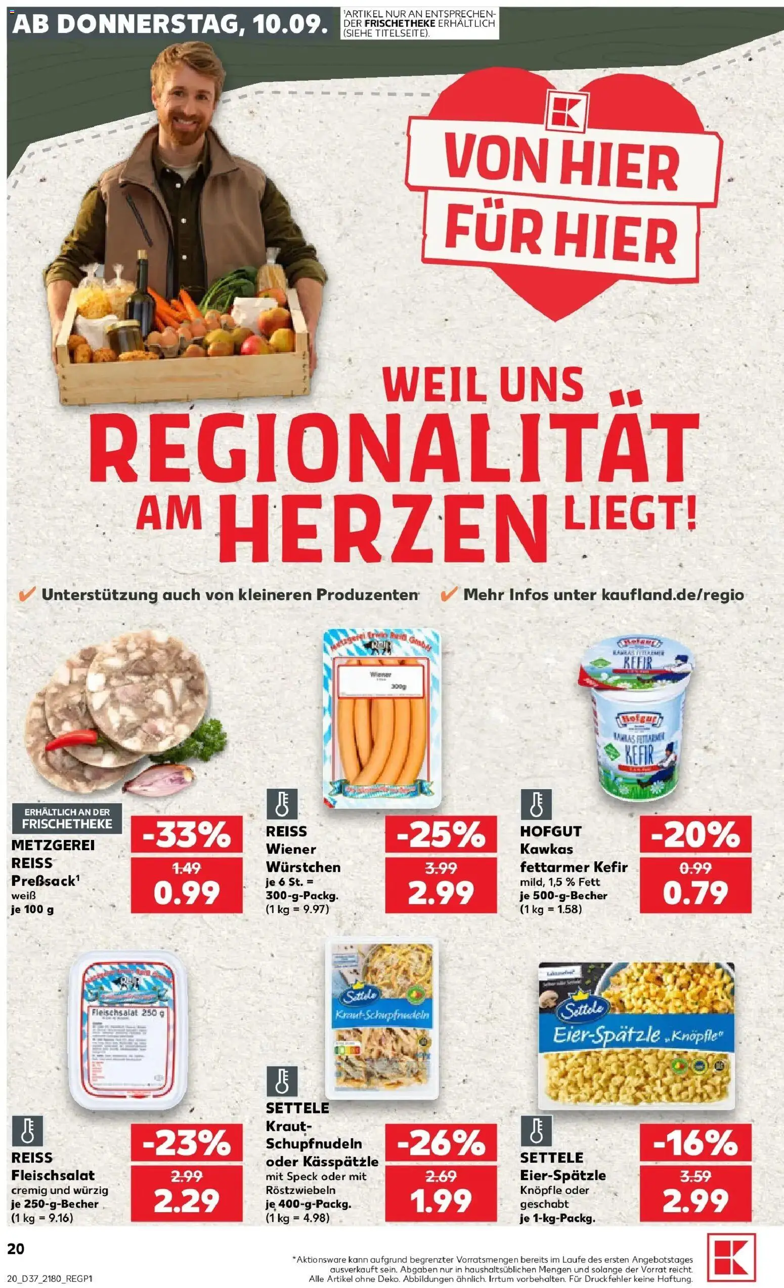 Prospekt Kaufland ab 10.09.2026 » Angebote Online zum Blättern | Seite: 20 | Produkte: Kefir, Kraut