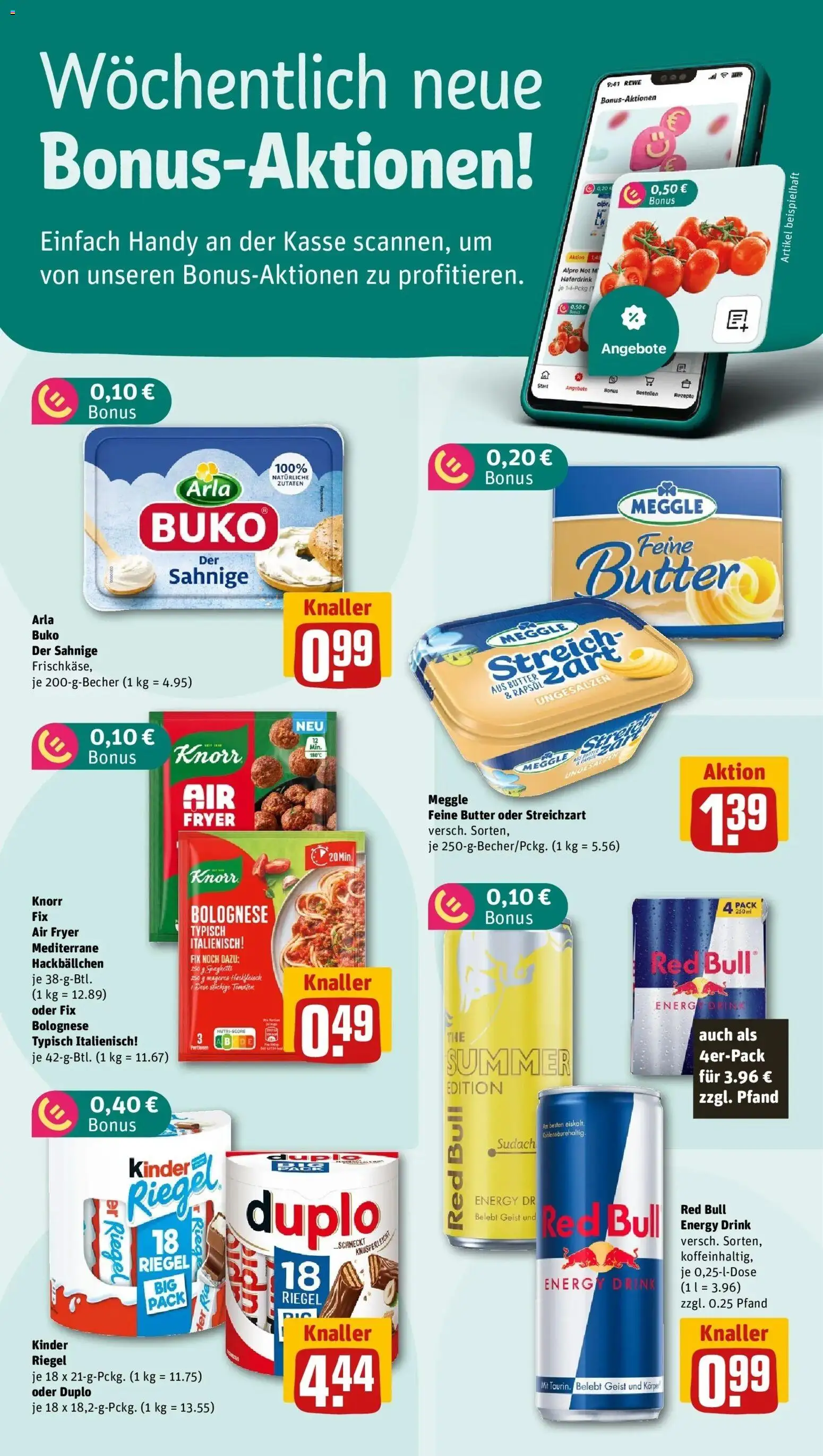 Rewe Prospekt Schwerin – gültig ab 01.06.2026 | Seite: 2 | Produkte: Knorr, Kinder riegel, Haferdrink, Alpro