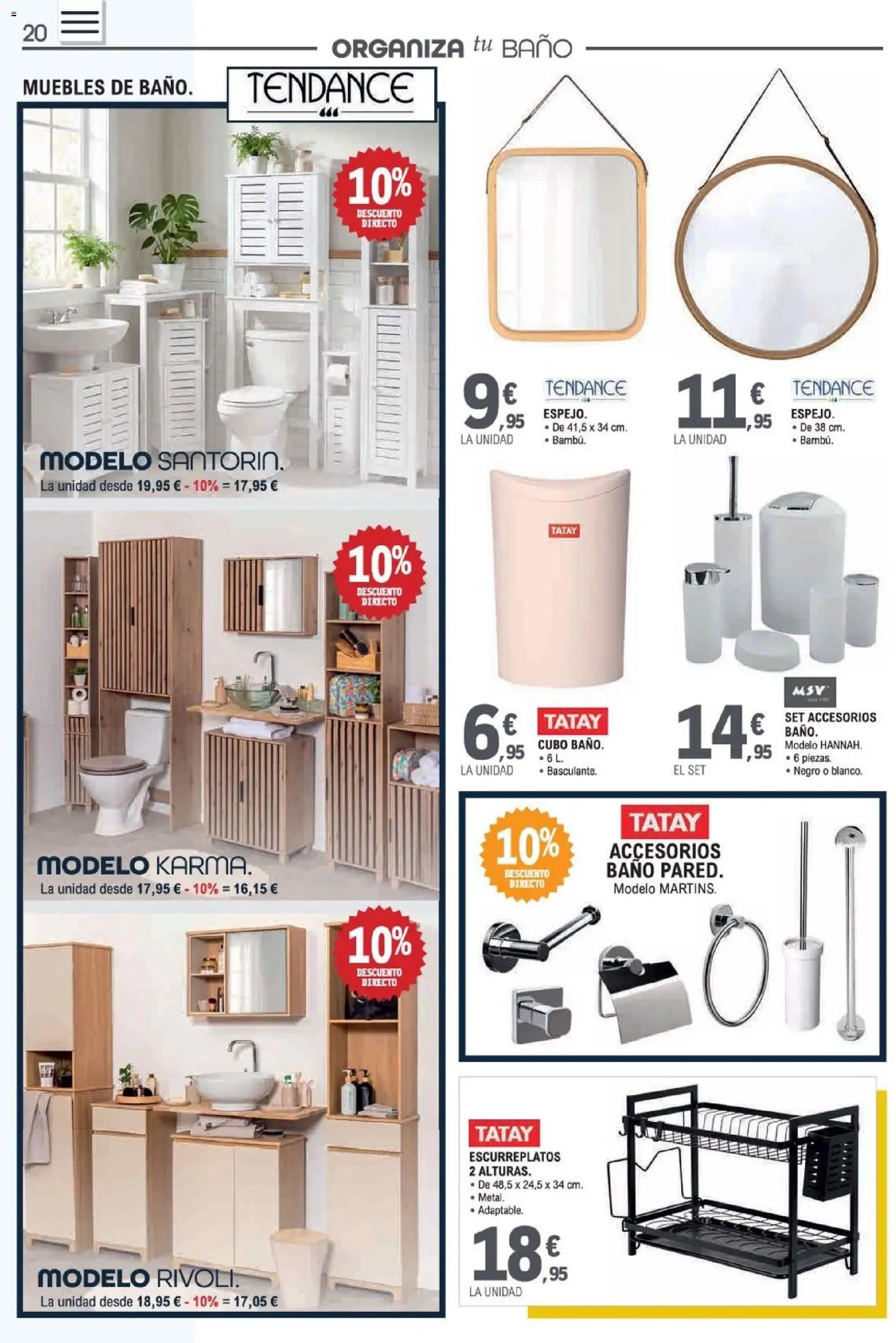 E.Leclerc Ciudad Real │ válido desde el 31/08/2026 | Página: 20 | Productos: Muebles, Baño, Espejo