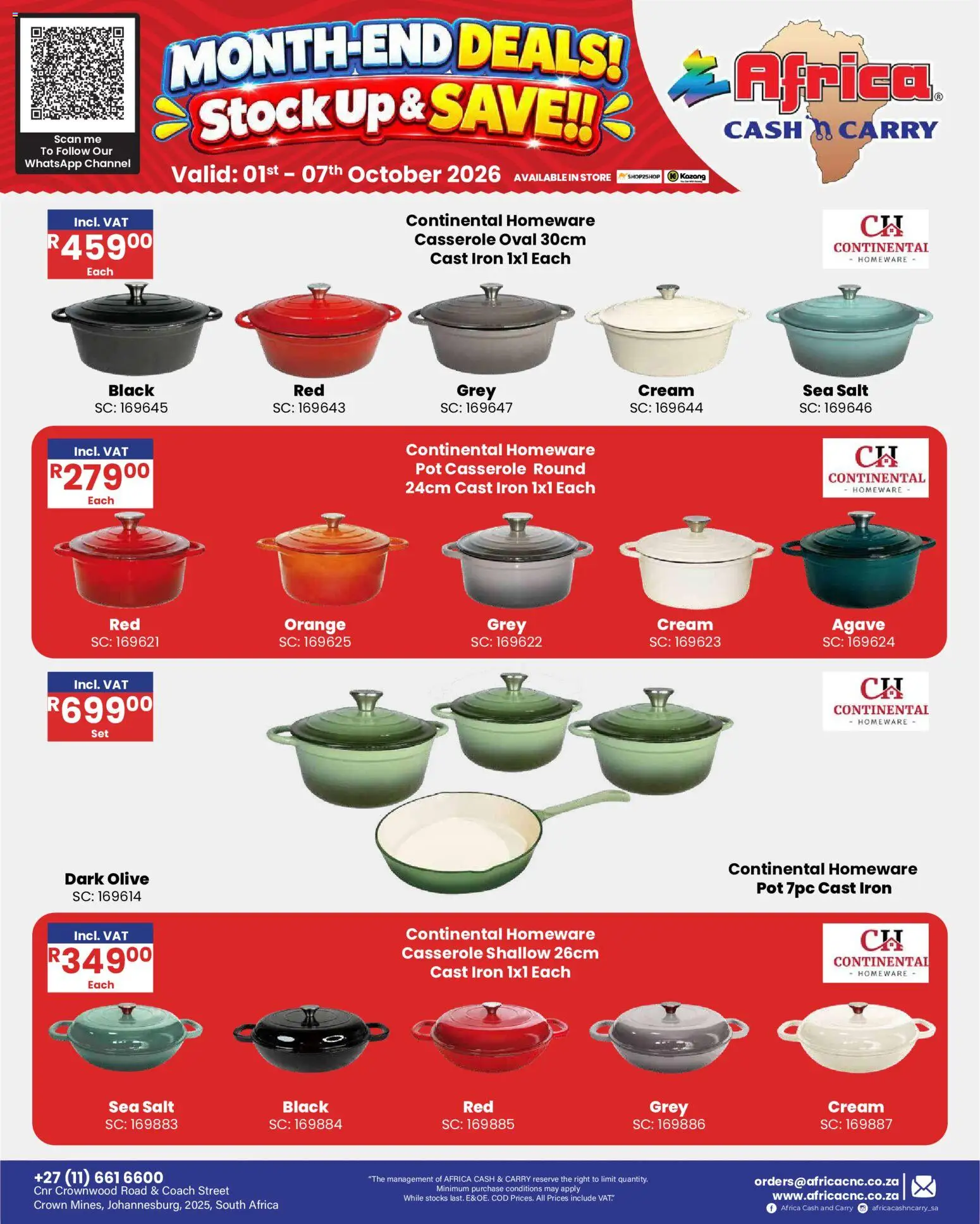 New Africa Cash & Carry catalogue – valid from 01/10/2026 | Page: 54 | Products: Agave, Cream, Stock, Salt