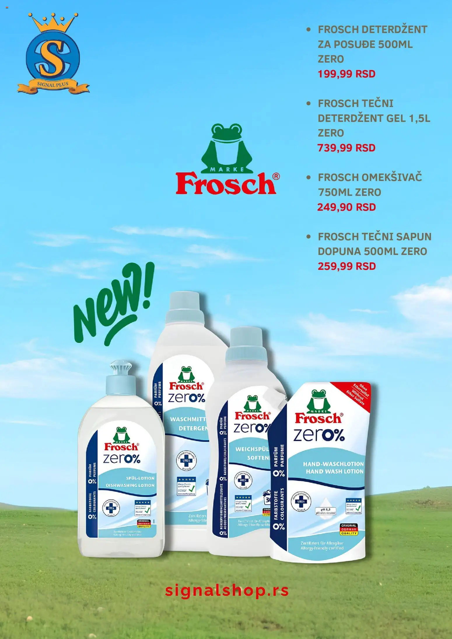 Signal Plus katalog - važi od 17.09.2026 | Strana: 4 | Proizvode: Tečni sapun, Omekšivač, Posuđe, Sapun
