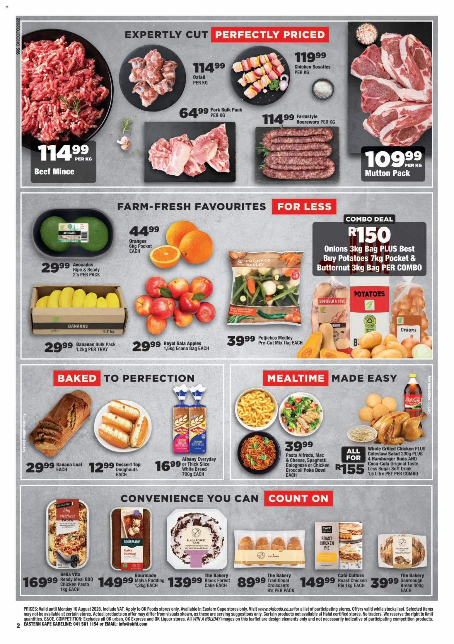 New OK Foods catalogue – valid from 24/07/2026 | Page: 2 | Products: Boerewors, Apples, Beef, Sugar