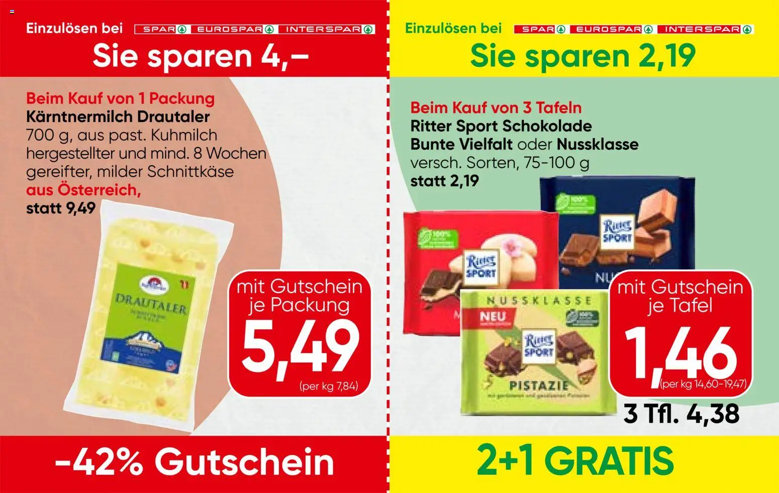 Spar Gutscheinheft gültig ab 03.09.2026 | Seite: 7 | Produkte: Pistazie, Schokolade