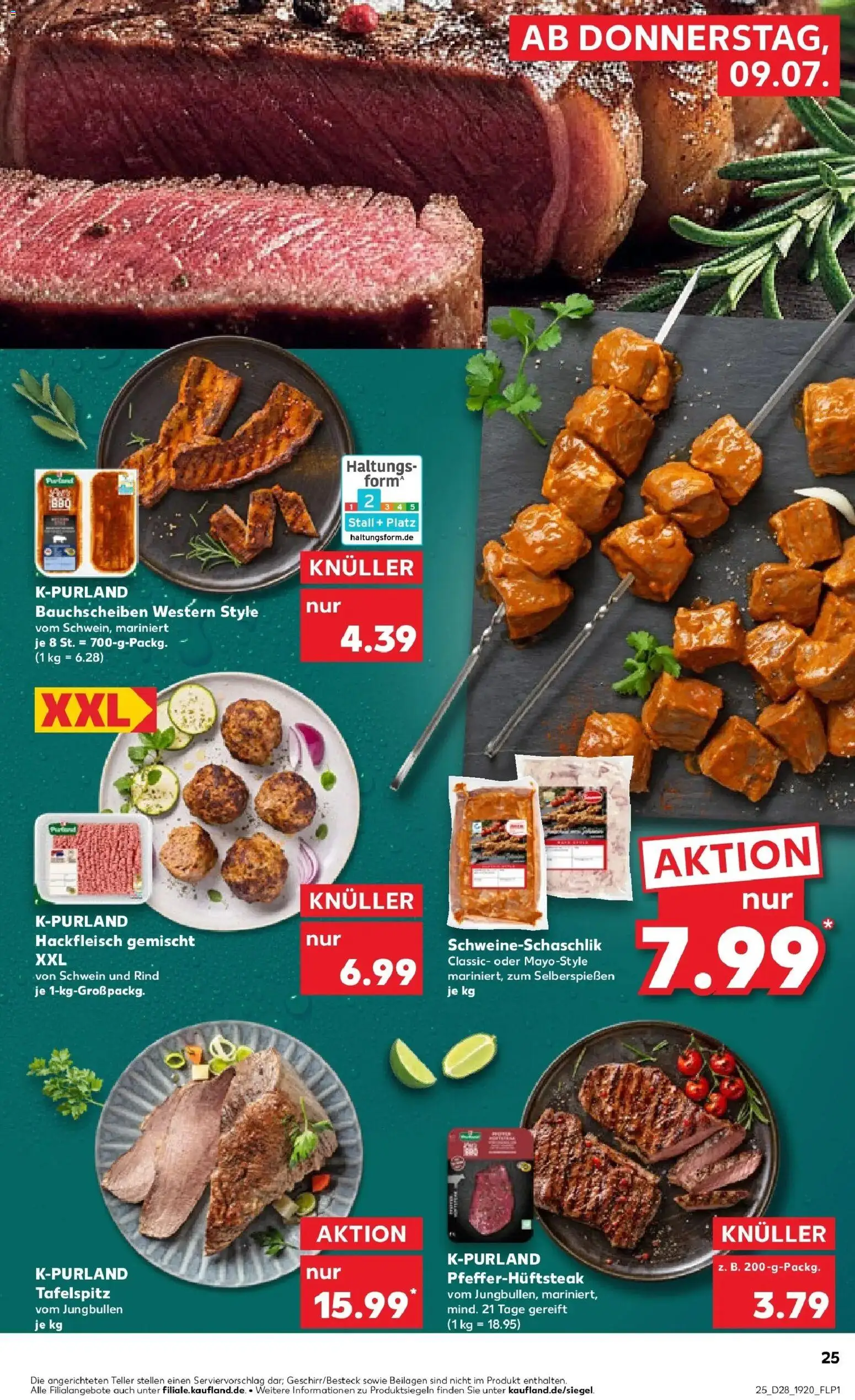 Kaufland Prospekt Pfullingen – gültig ab 09.07.2026 | Seite: 25 | Produkte: Beilagen, Tafelspitz, Hackfleisch