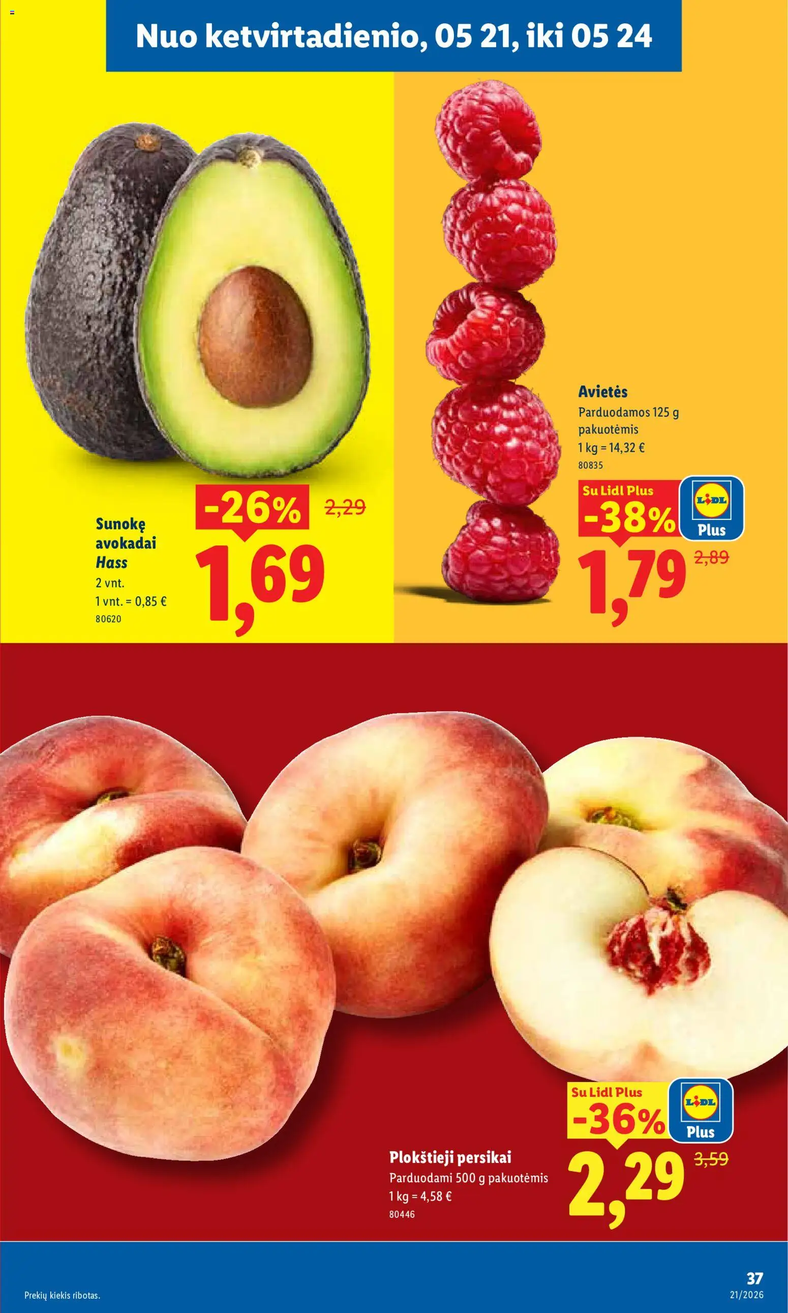 LIDL akcijos nuo 18.05.2026 | Puslapis: 39 | Prekių: Avokadai