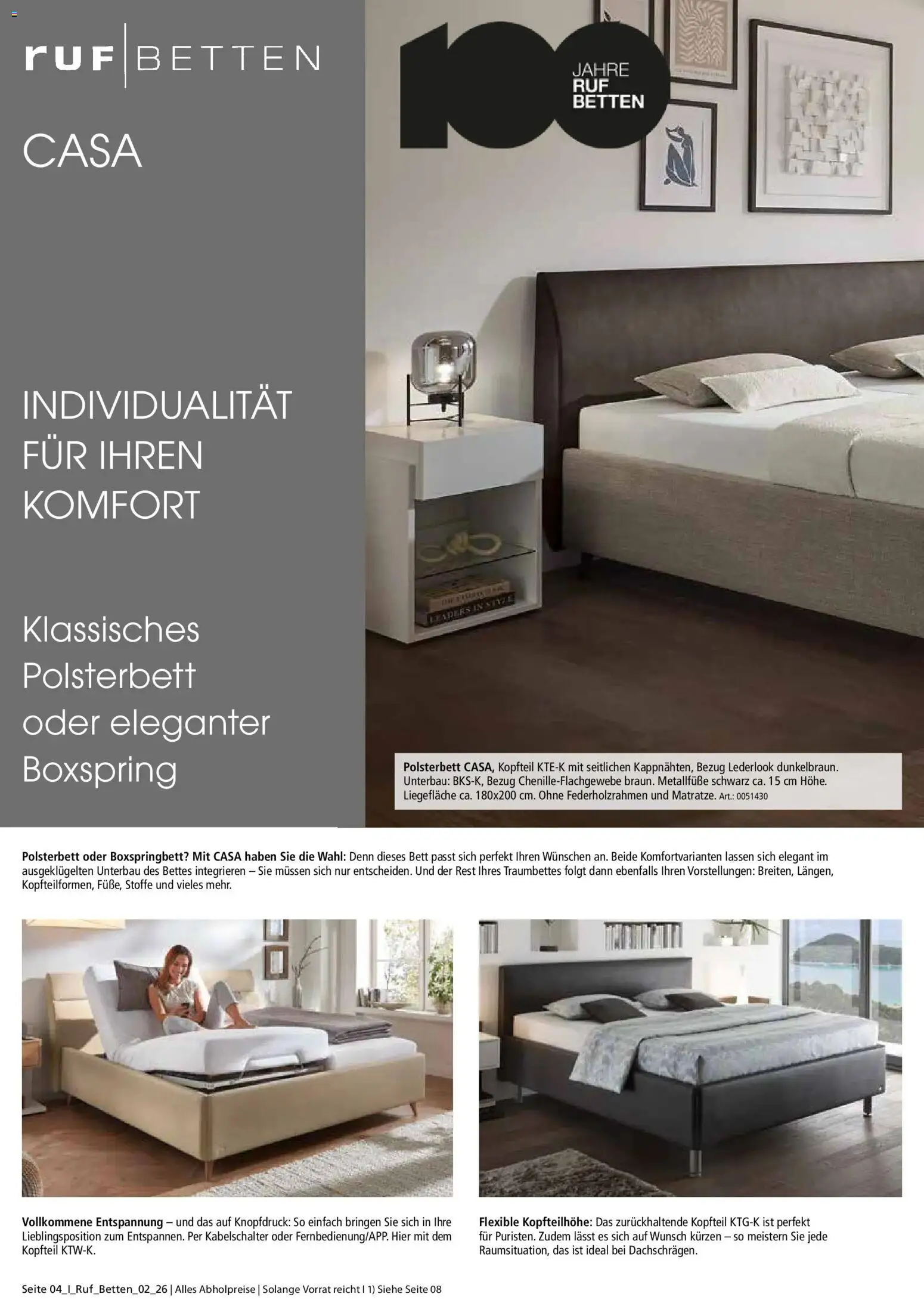 Zurbrüggen ruf Better Spezial Unna – gültig ab 01.08.2026 | Seite: 4 | Produkte: Bett, Boxspringbett, Polsterbett
