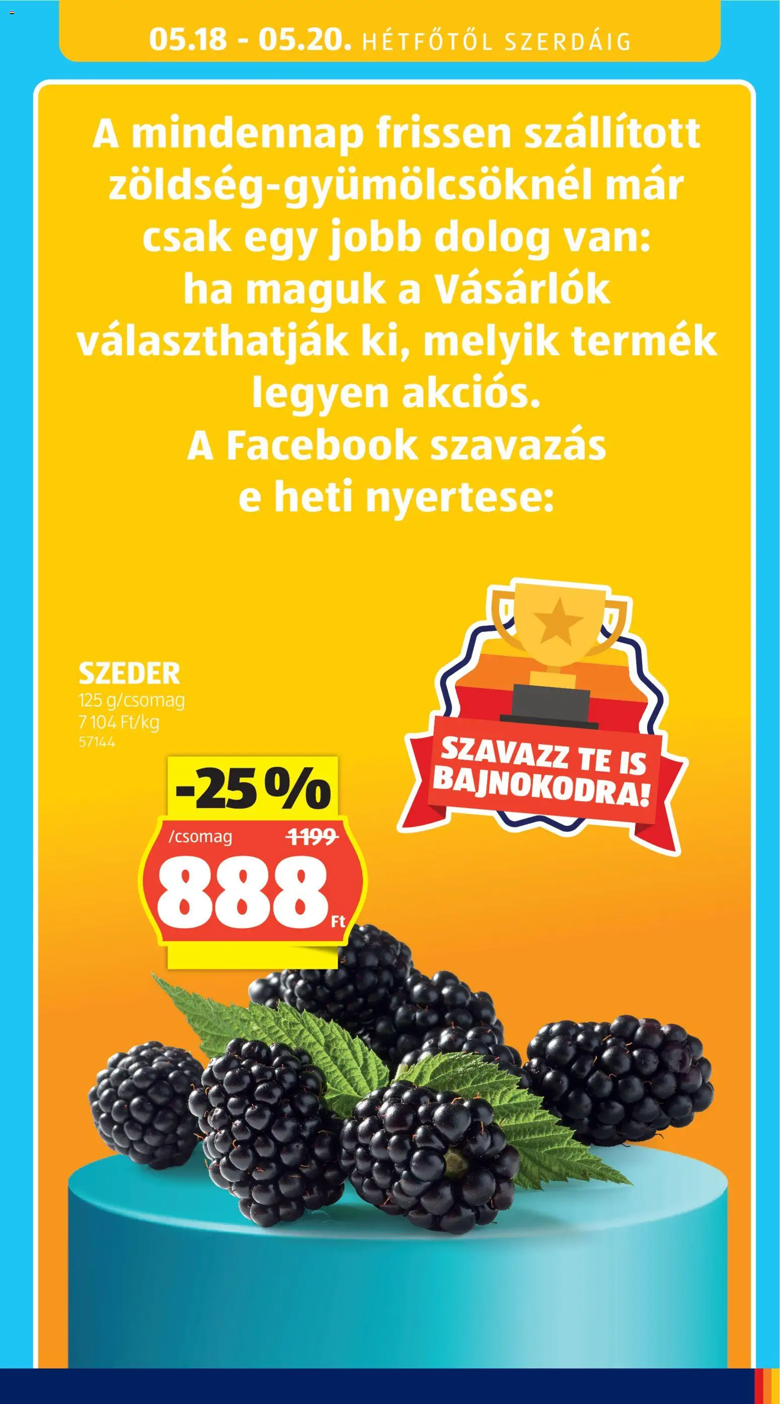 Aldi akciós ujság - amely érvényes a következő dátumtól: 14.05.2026 | Oldal: 31 | Termékek: Szeder