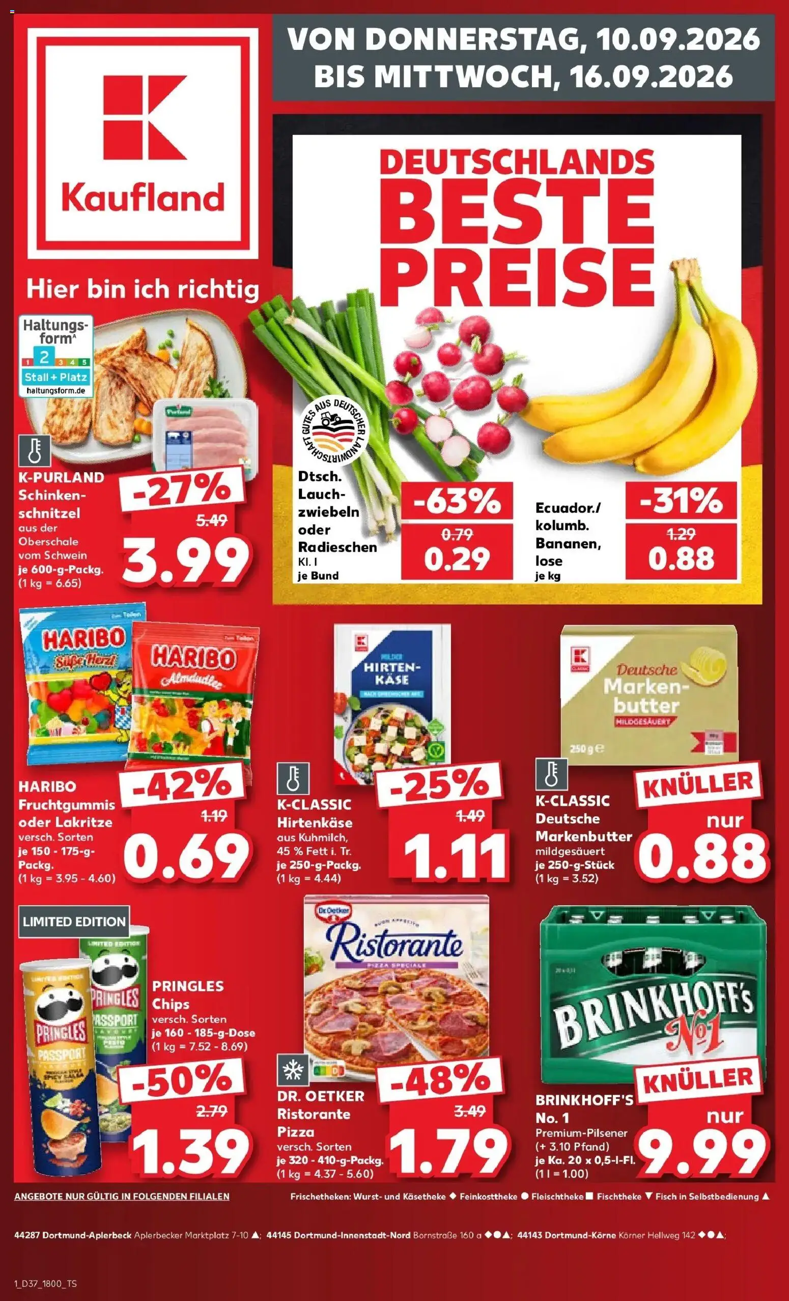 Kaufland Prospekt Dortmund – gültig ab 07.09.2026 | Seite: 10 | Produkte: Ristorante, Haribo, Butter, Schnitzel