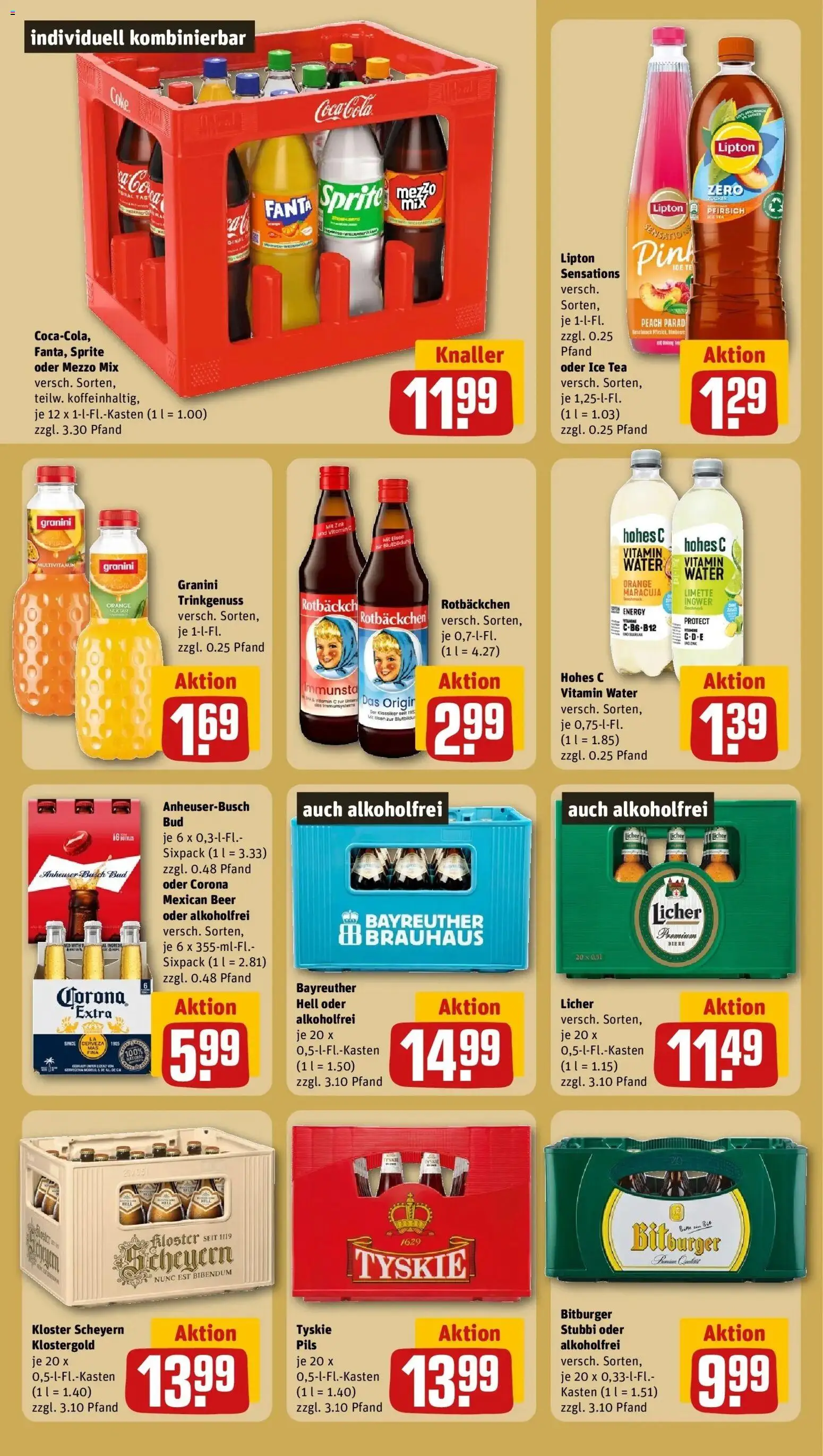 REWE Prospekt ab 28.09.2026 zum Blättern » Angebote | Seite: 22 | Produkte: Tyskie, Sprite, Limette, Oder mezzo mix