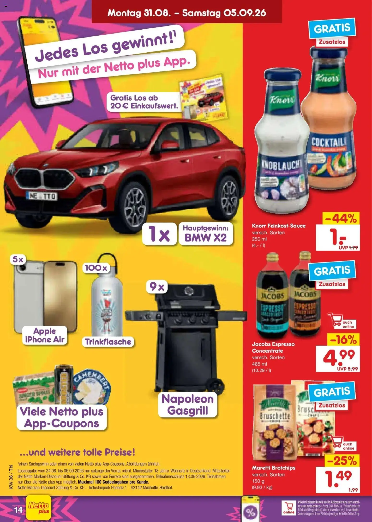 Netto Marken-Discount Prospekt Thiendorf – gültig ab 31.08.2026 | Seite: 18 | Produkte: Knorr, Iphone, Apple, Camembert